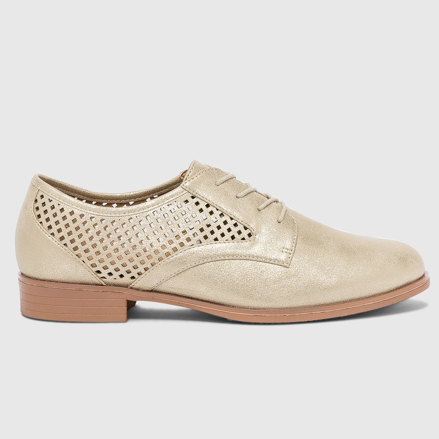 Derby doré femme clearance