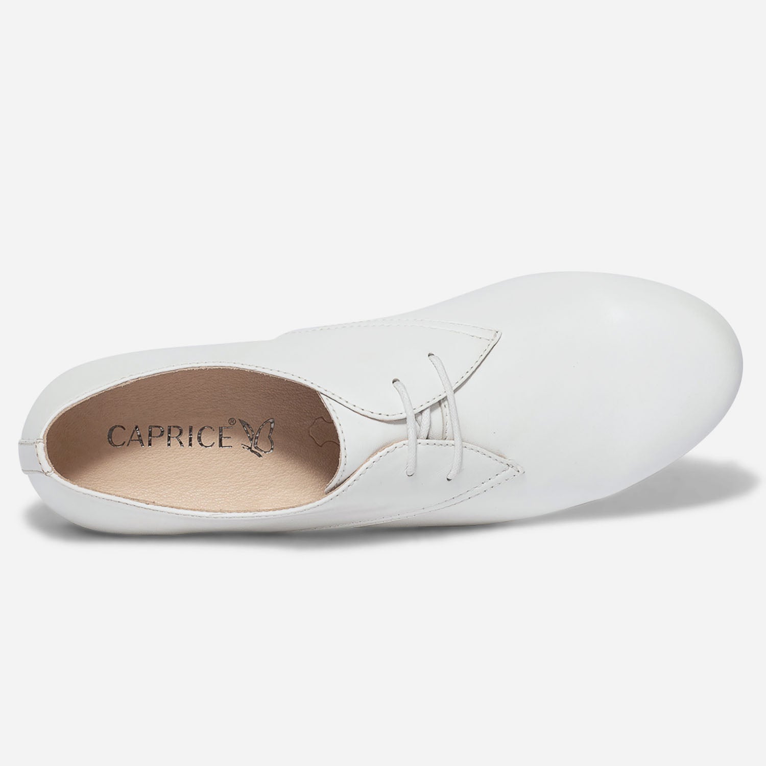 Derby CAPRICE blanc en cuir Derbies Femme ERAM