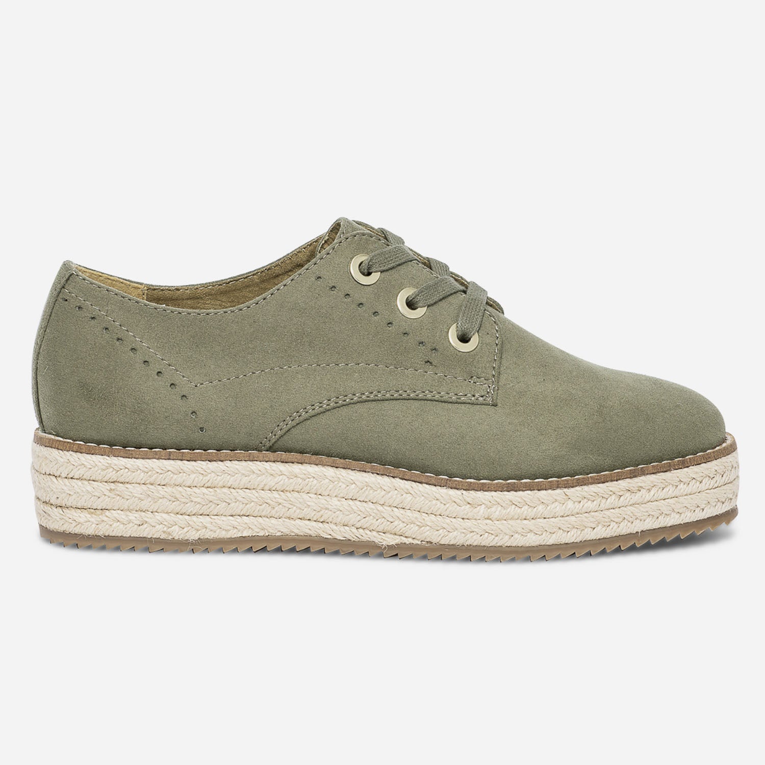 Derby kaki suede a semelle corde Eram Femme ERAM
