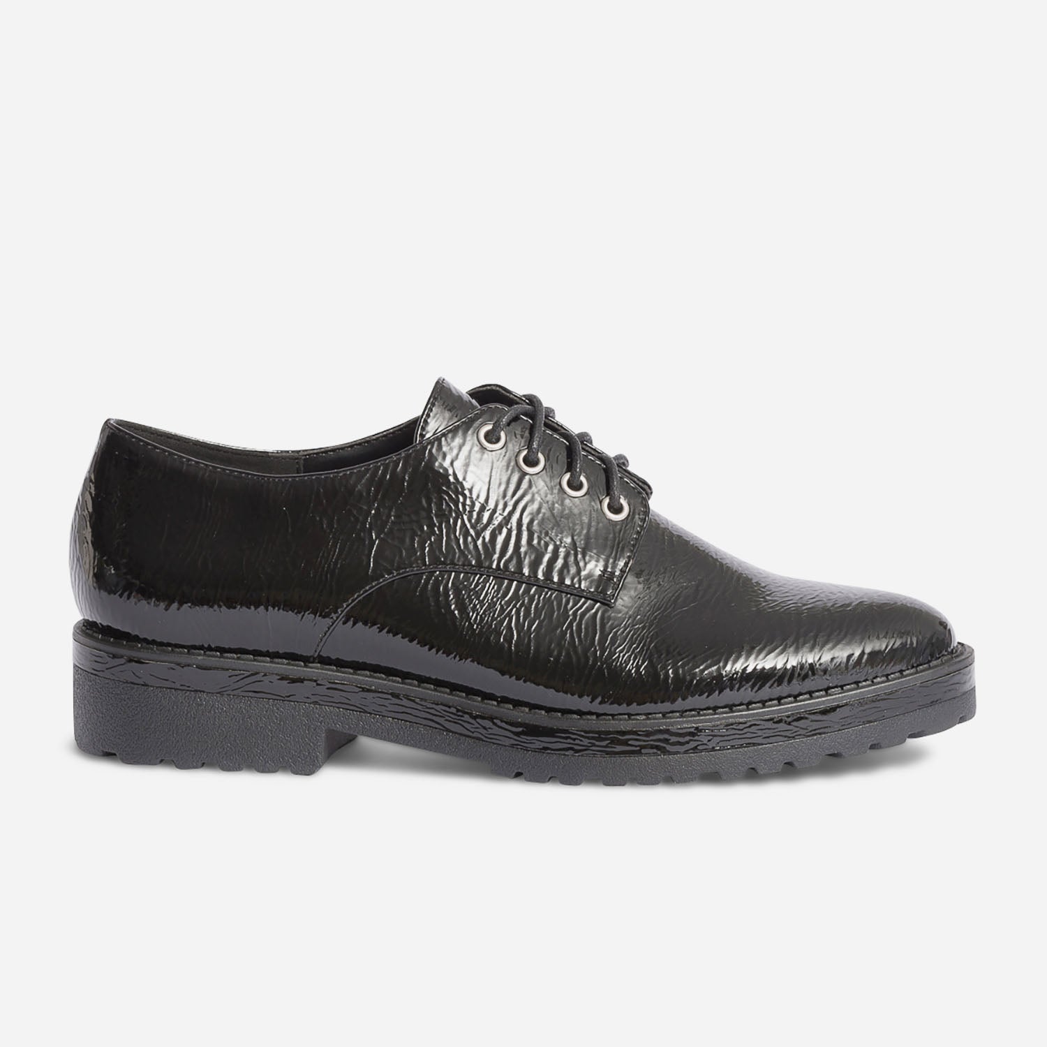 Derby TEXTO noir verni Derbies Femme ERAM