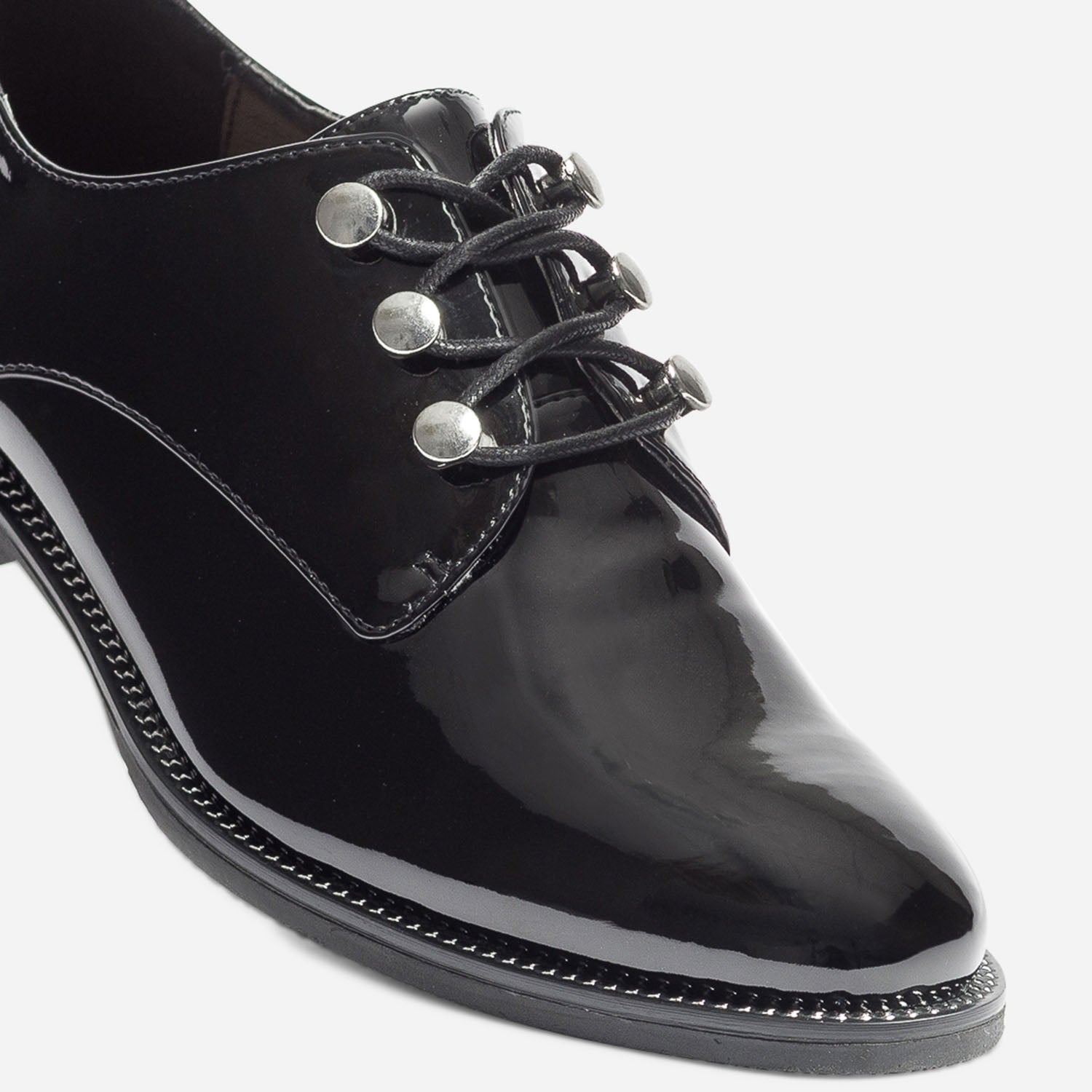 Derby TEXTO noir verni Derbies Femme ERAM