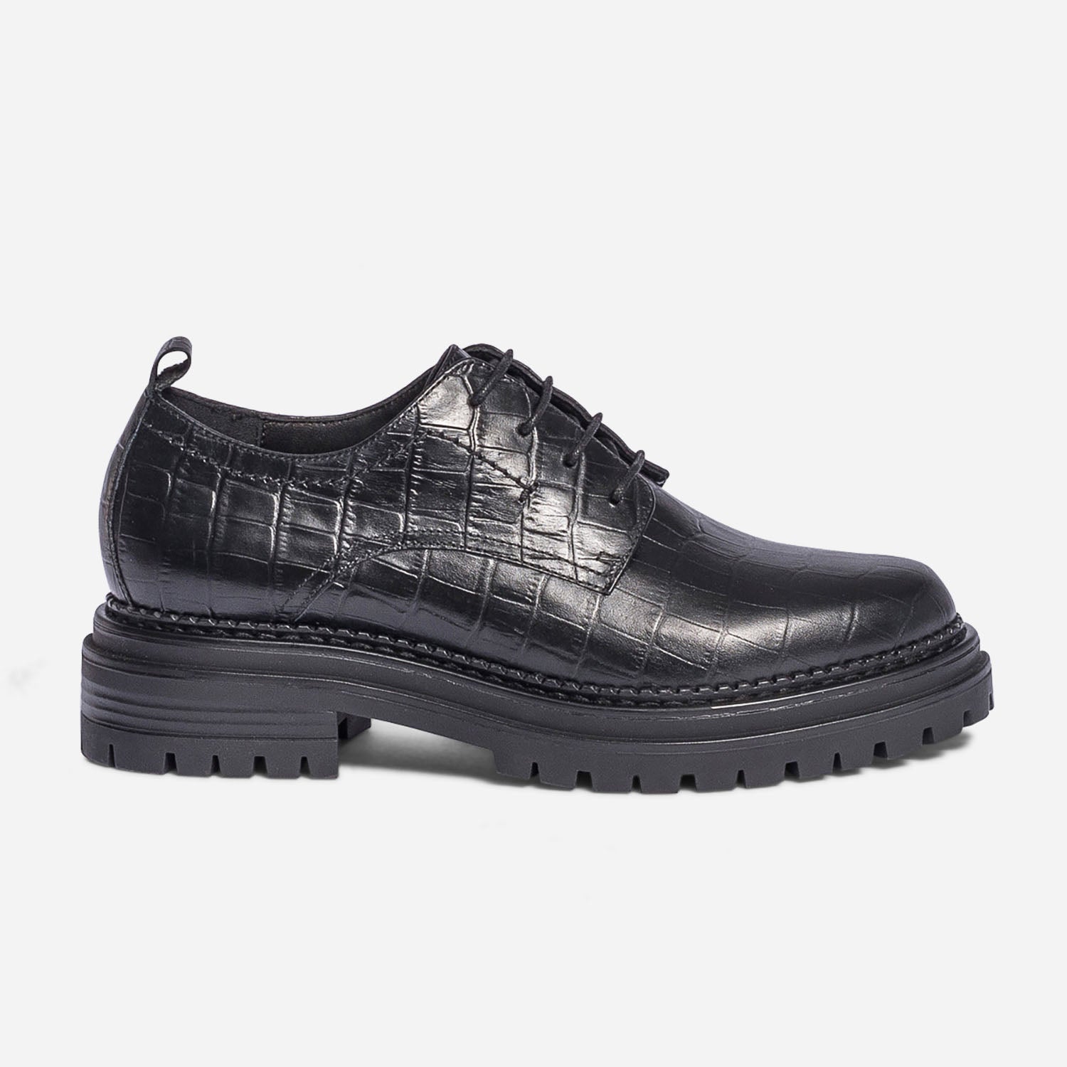 Derbies noires femme 2025 cuir