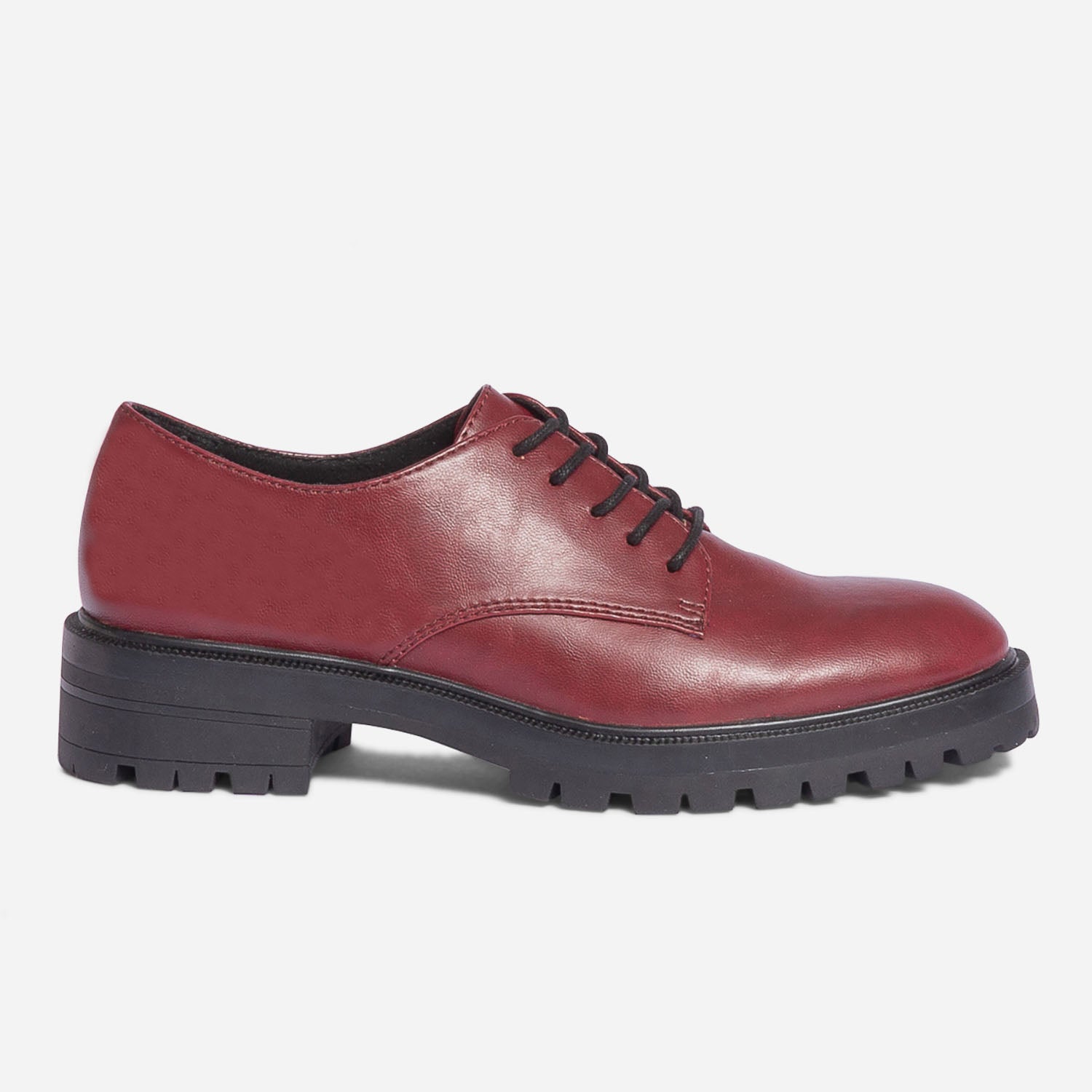 Derbies femme rouge bordeaux discount