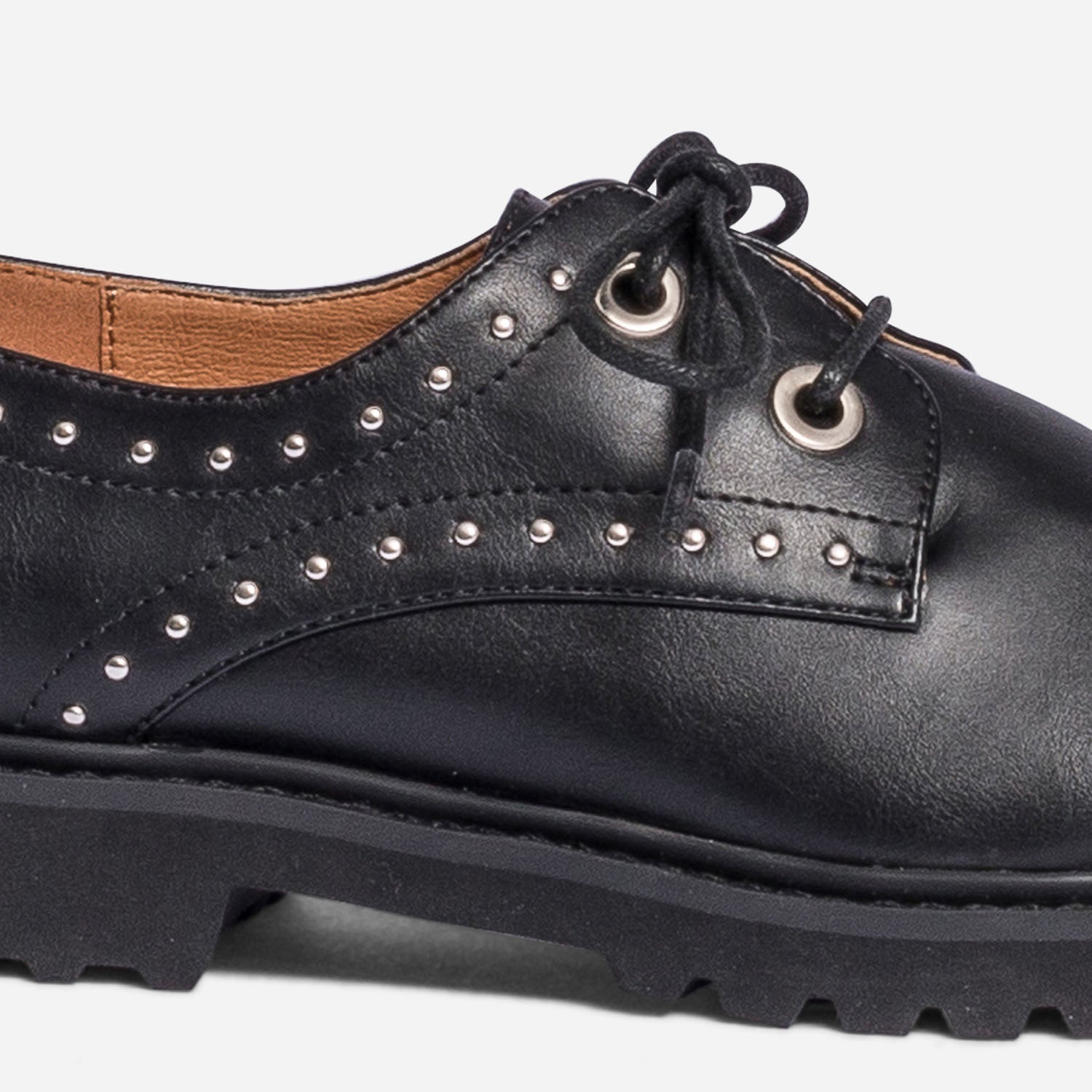 Derby TEXTO noir cloute Derbies Femme ERAM