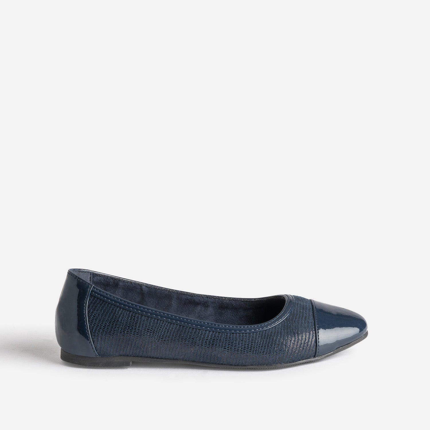 Ballerine femme cuir bleu marine on sale