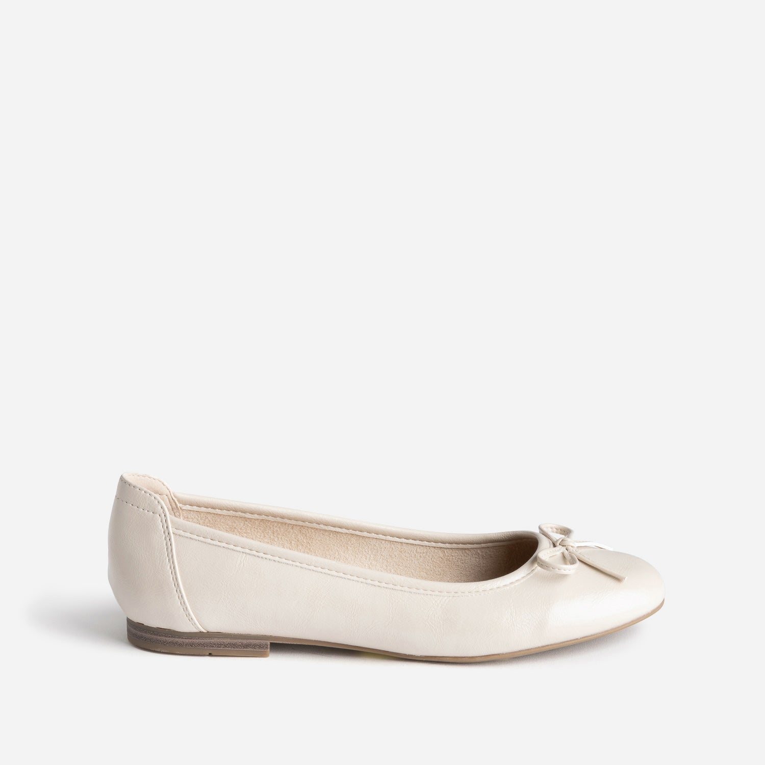 Ballerine ecrue avec n ud Ballerines Femme ERAM