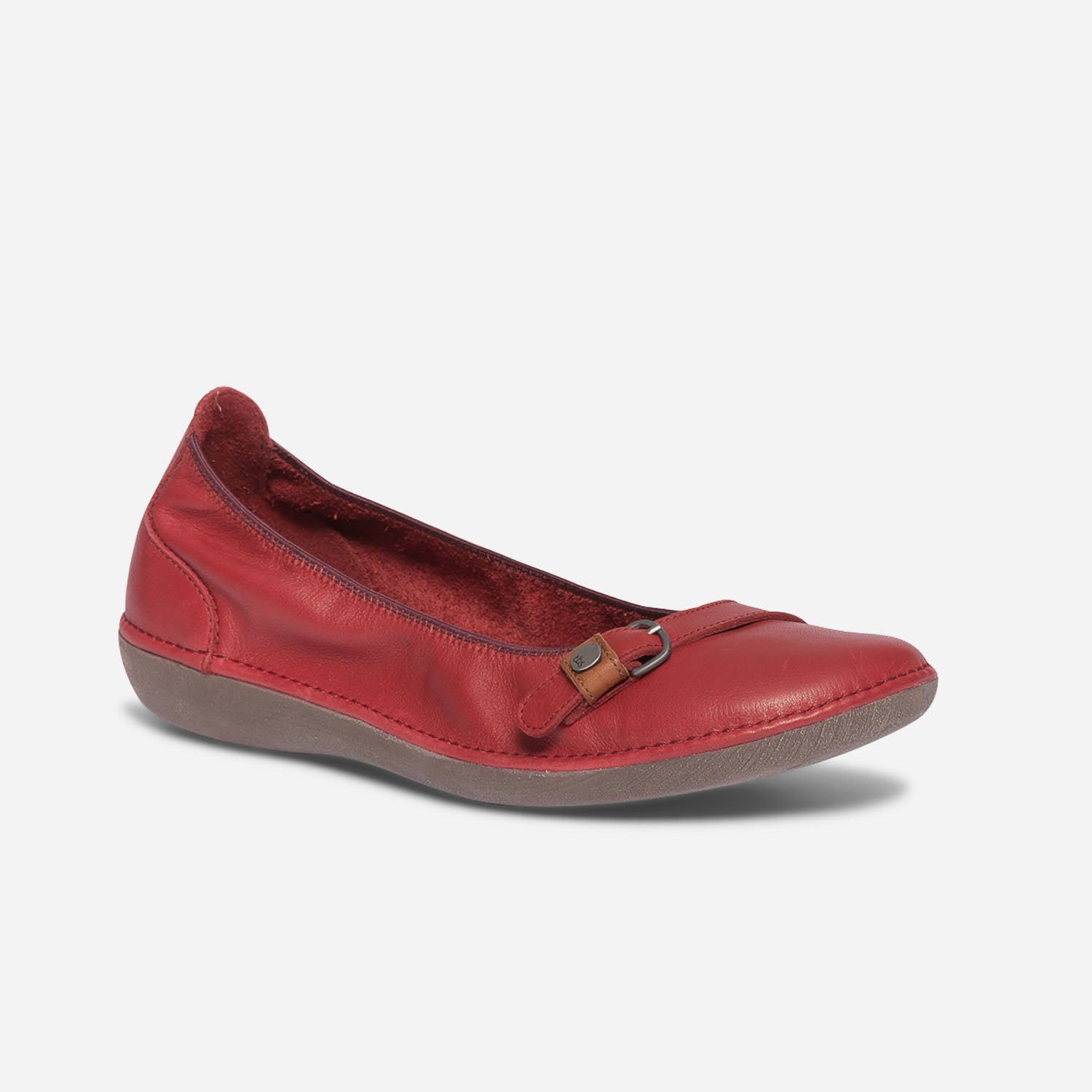 Ballerine confort TBS rouge en cuir Ballerines Femme ERAM