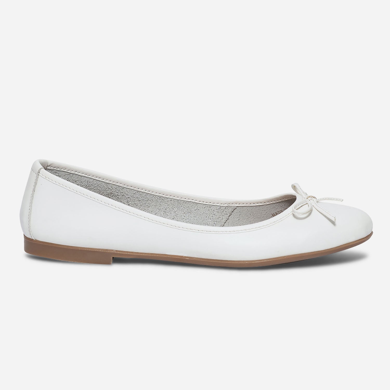 Ballerine cuir blanche femme best sale