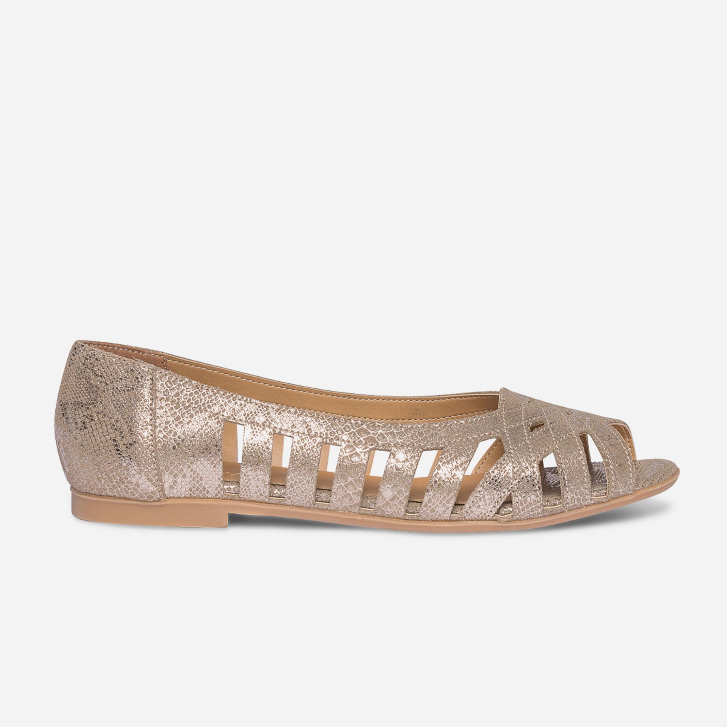 Ballerine ajourée dorée new arrivals