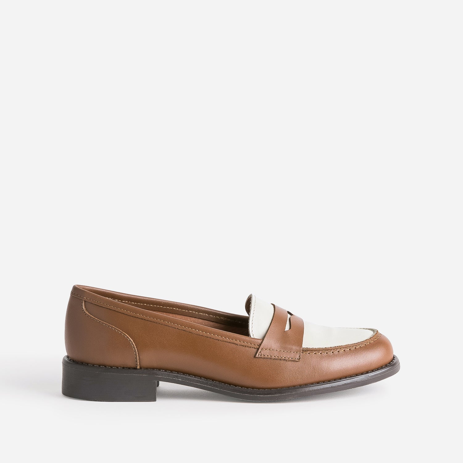 Mocassin femme bicolore top
