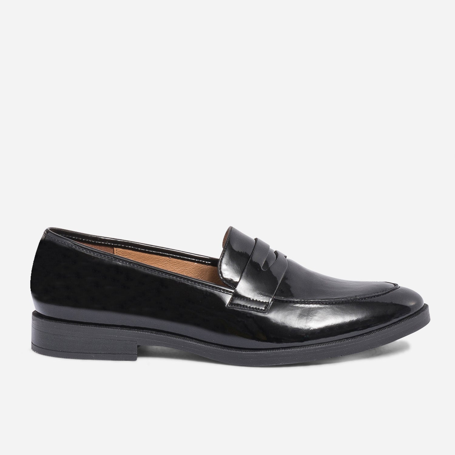 Mocassin noir cheap cuir femme