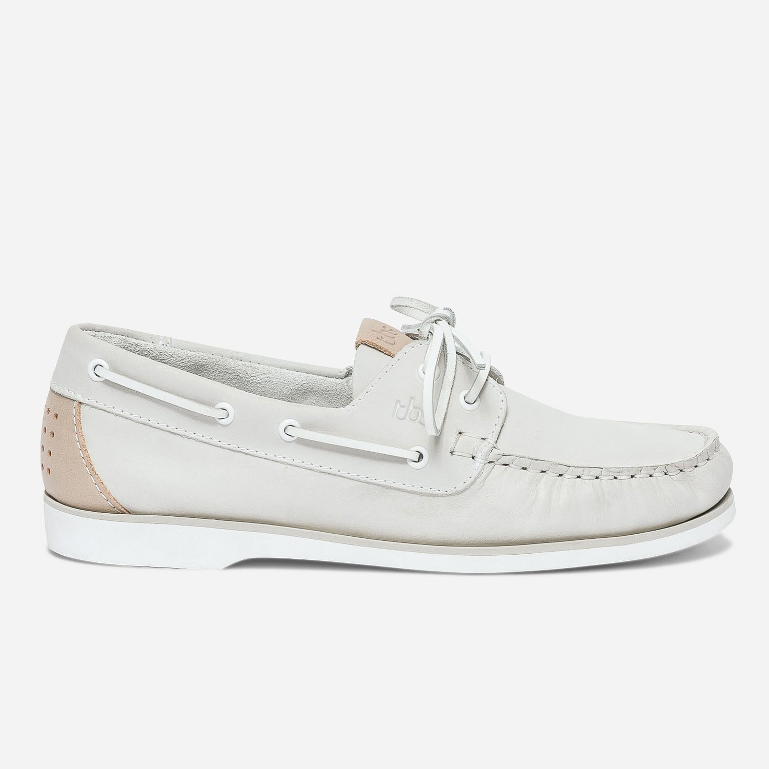 Chaussure bateau TBS beige clair en cuir Eram Femme ERAM