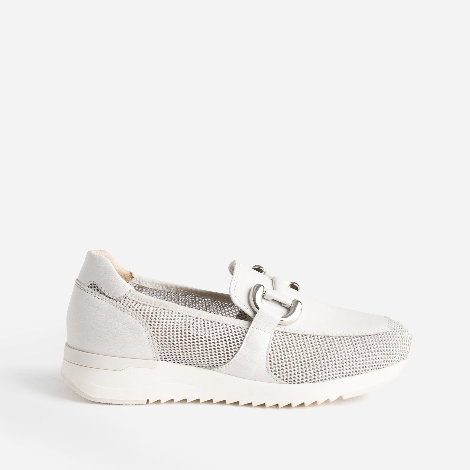 Mocassin confort CAPRICE ecru en cuir