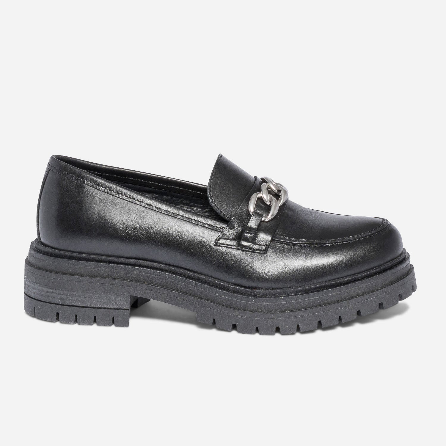 Mocassin TEXTO noir en cuir semelle paisse Mocassins
