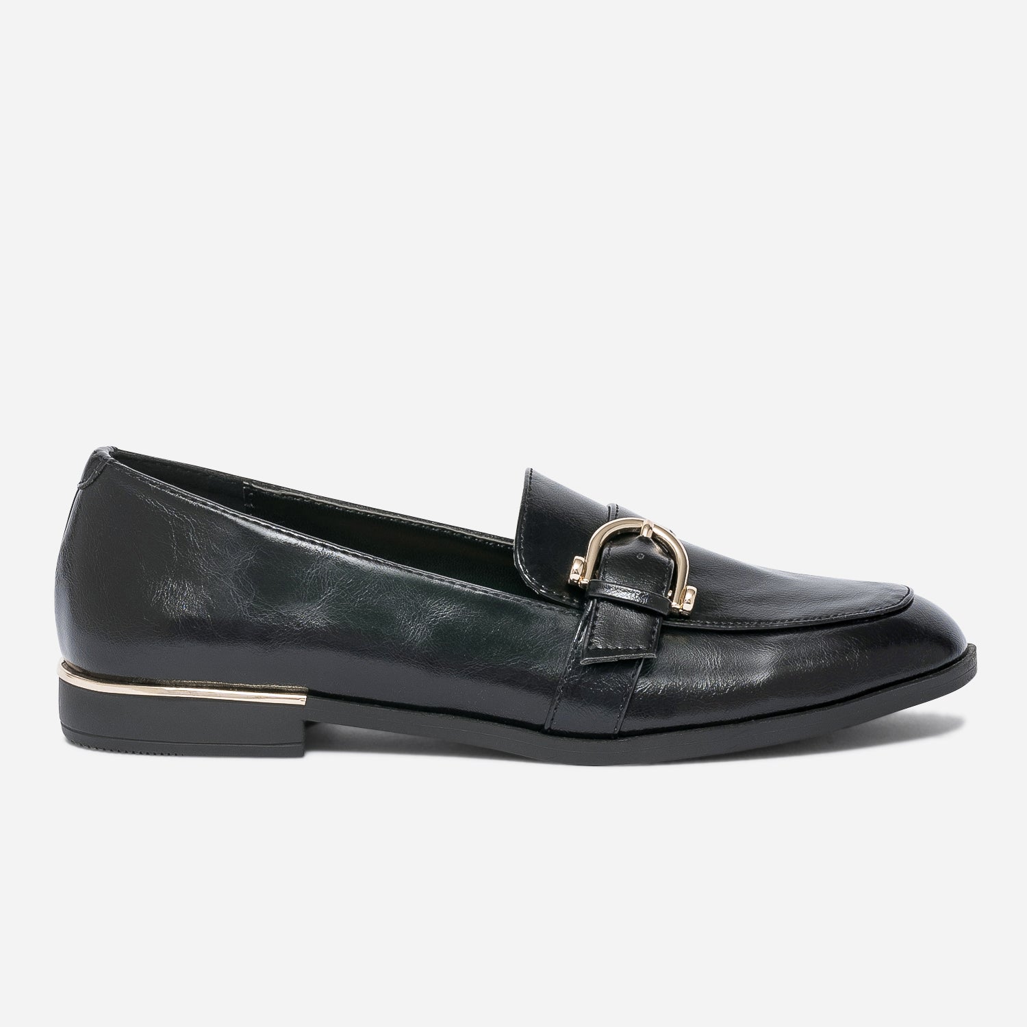 Mocassin cuir noir femme best sale