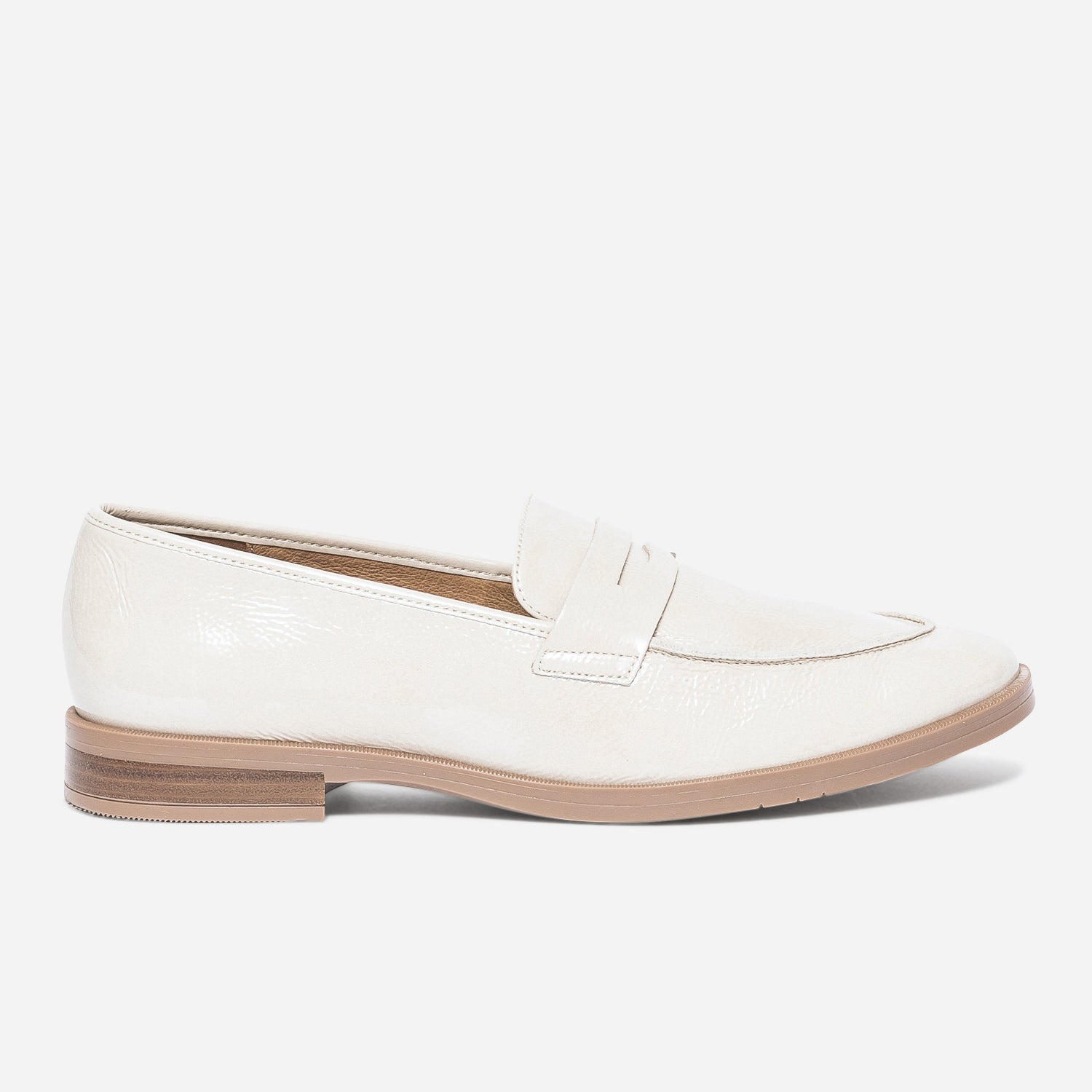 Mocassin ERAM FLEX cru en cuir verni