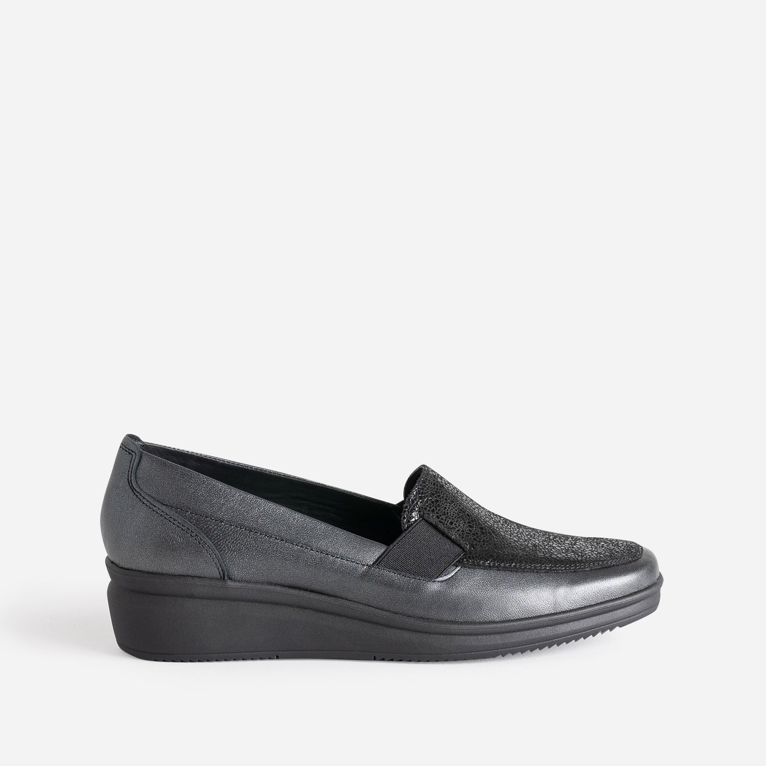 Mocassin FRANCE ARNO gris en cuir