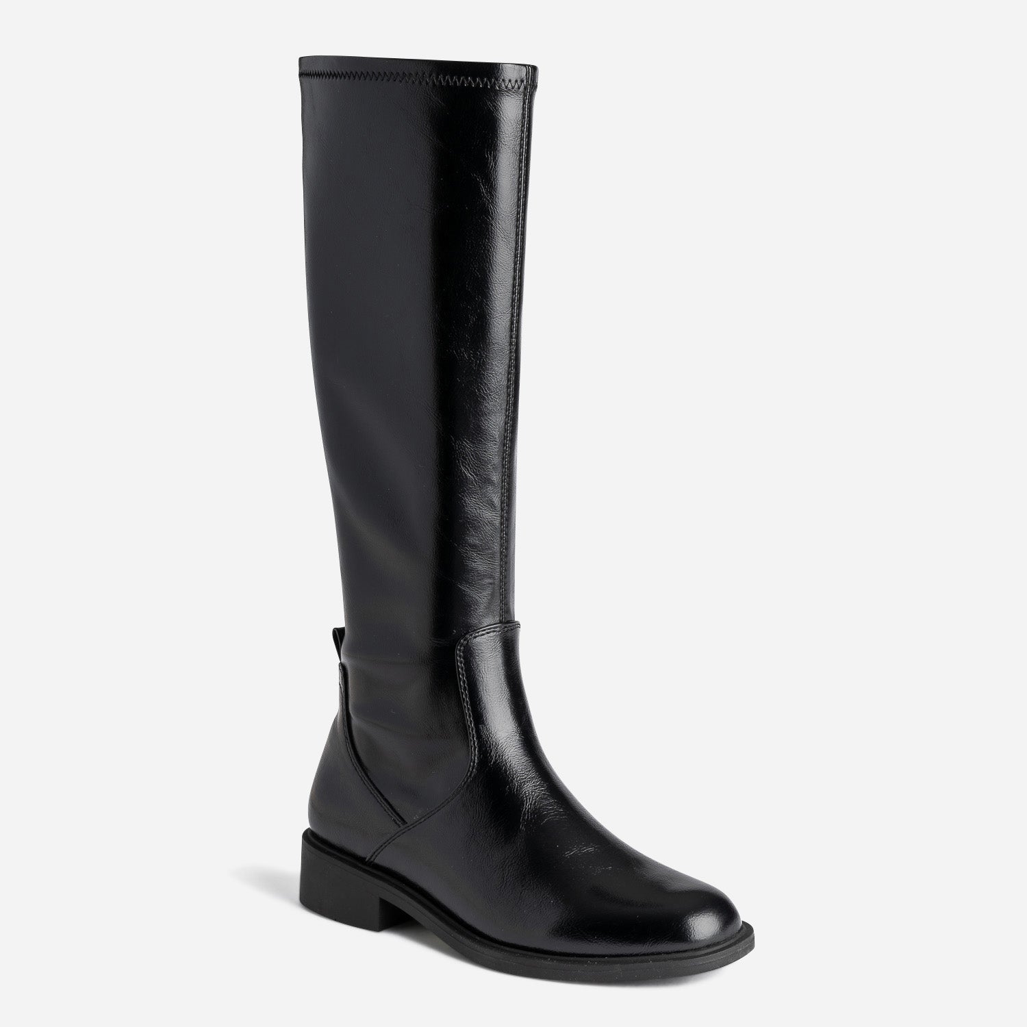 Botte noir glace forme cavaliere Bottes Femme ERAM