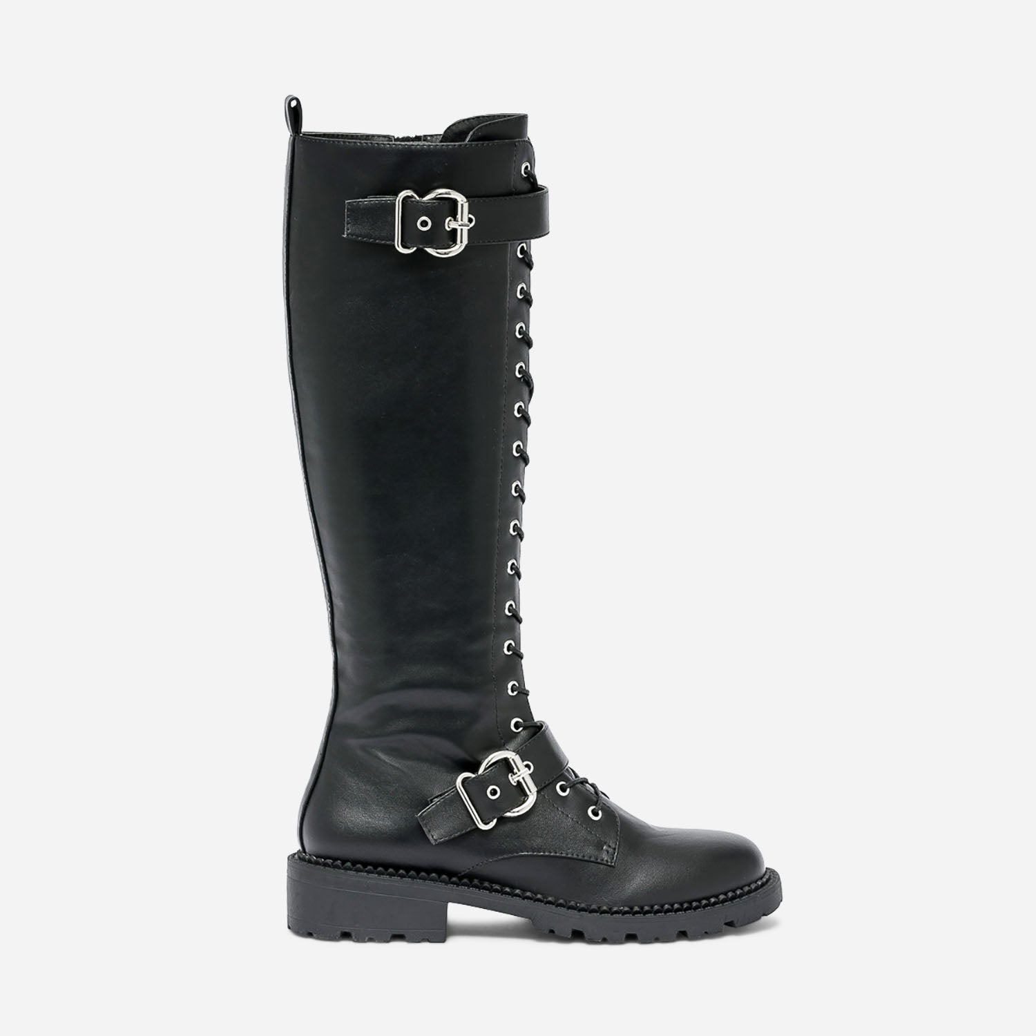 Botte TEXTO noire lacet et boucles