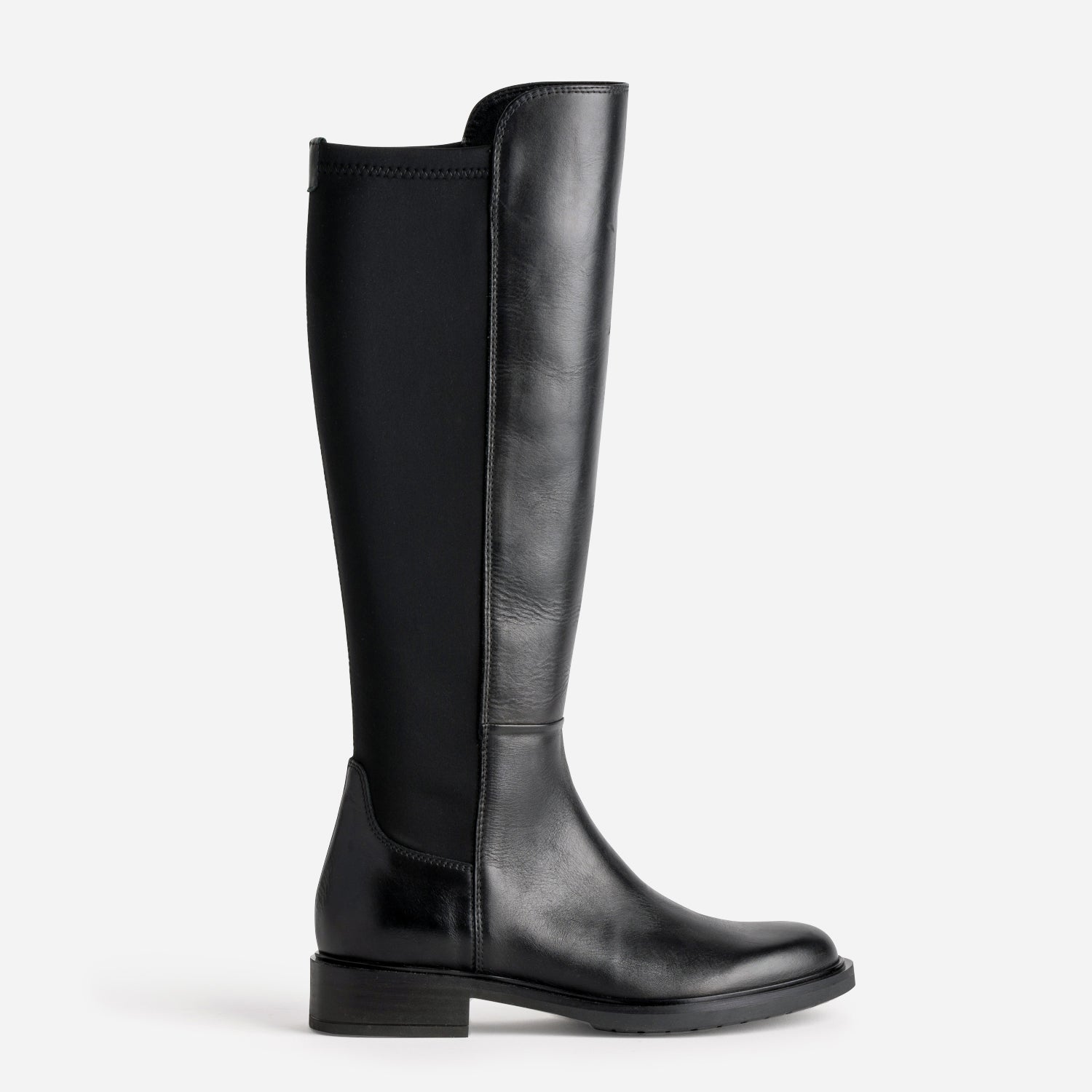 Botte noire bi matiere Bottes Femme ERAM