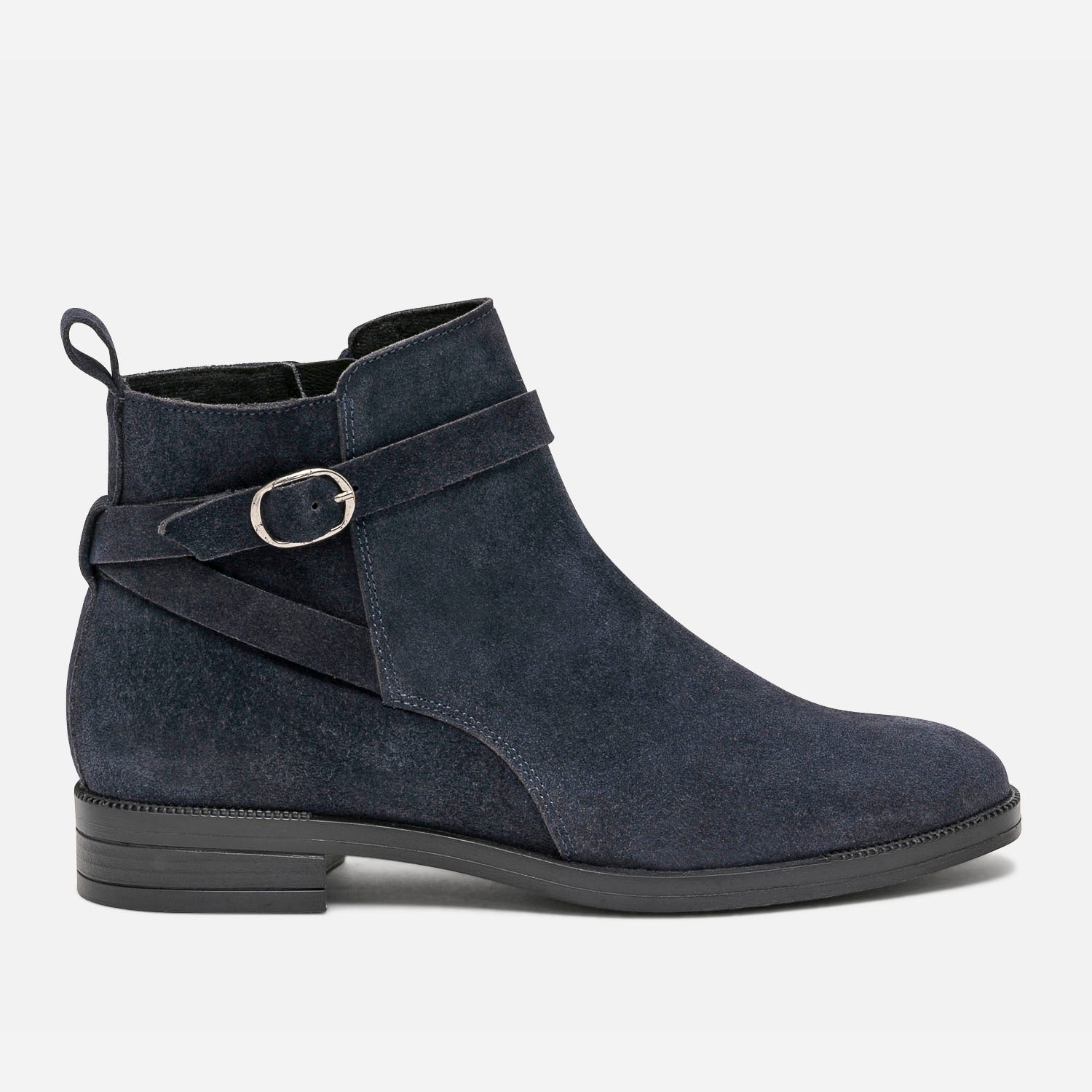 Boots marine en cuir velours Boots bottines Femme ERAM