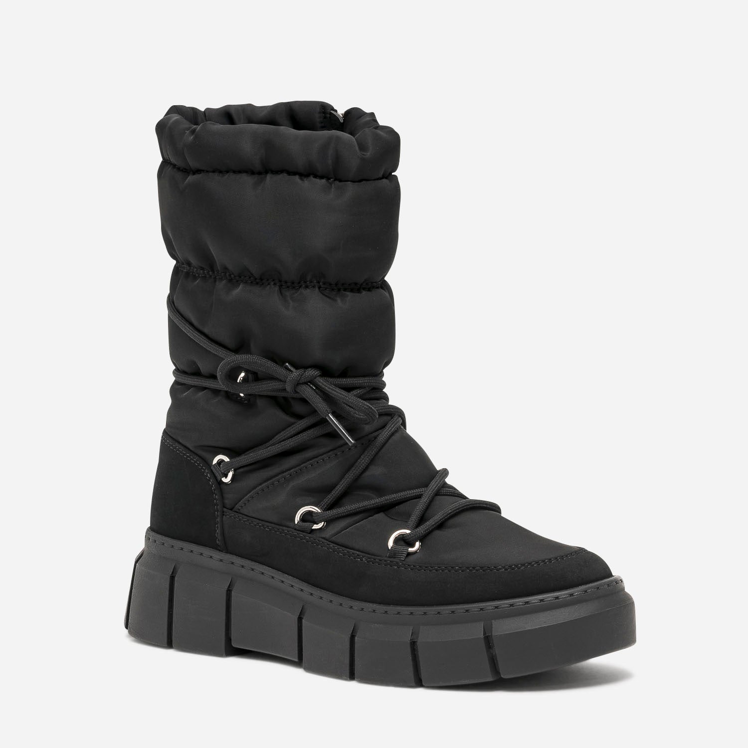 Boots de neige TEXTO noir bi matiere a plateforme Boots bottines Femme ERAM
