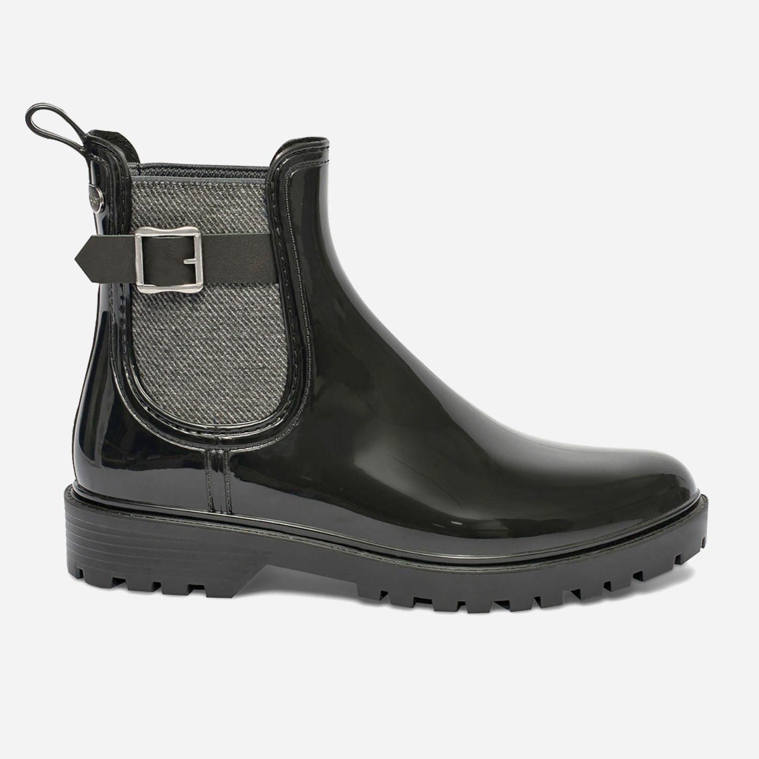 Chelsea boots de pluie IGOR noir bride Boots bottines Femme