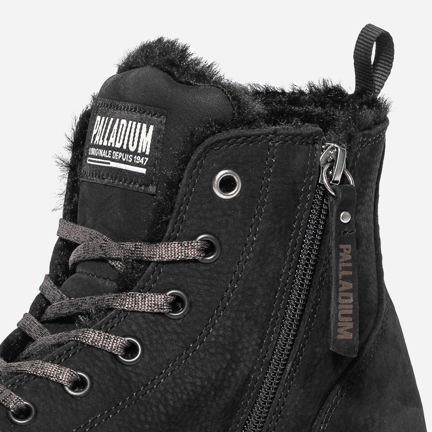 Palladium noir cuir new arrivals