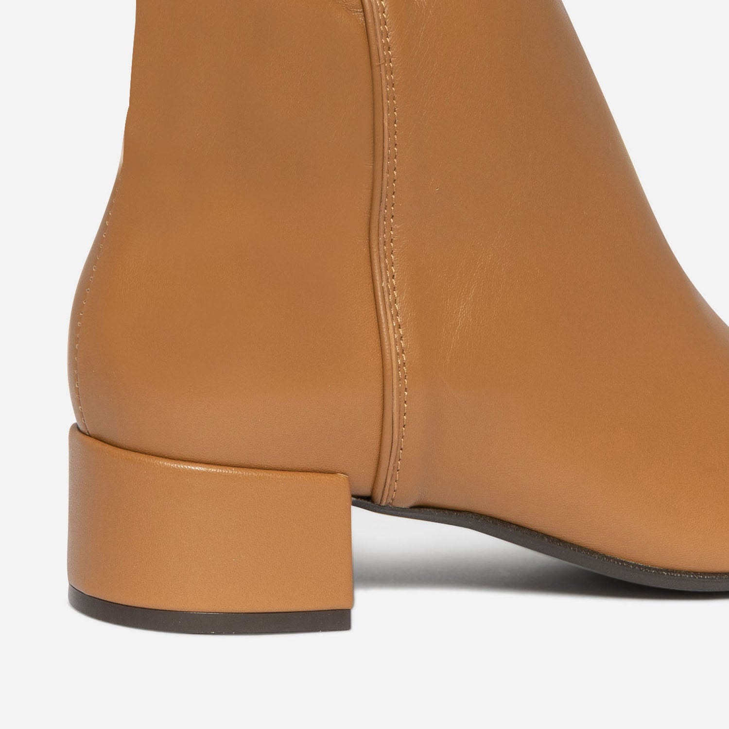 Boots camel en cuir Boots bottines Femme ERAM