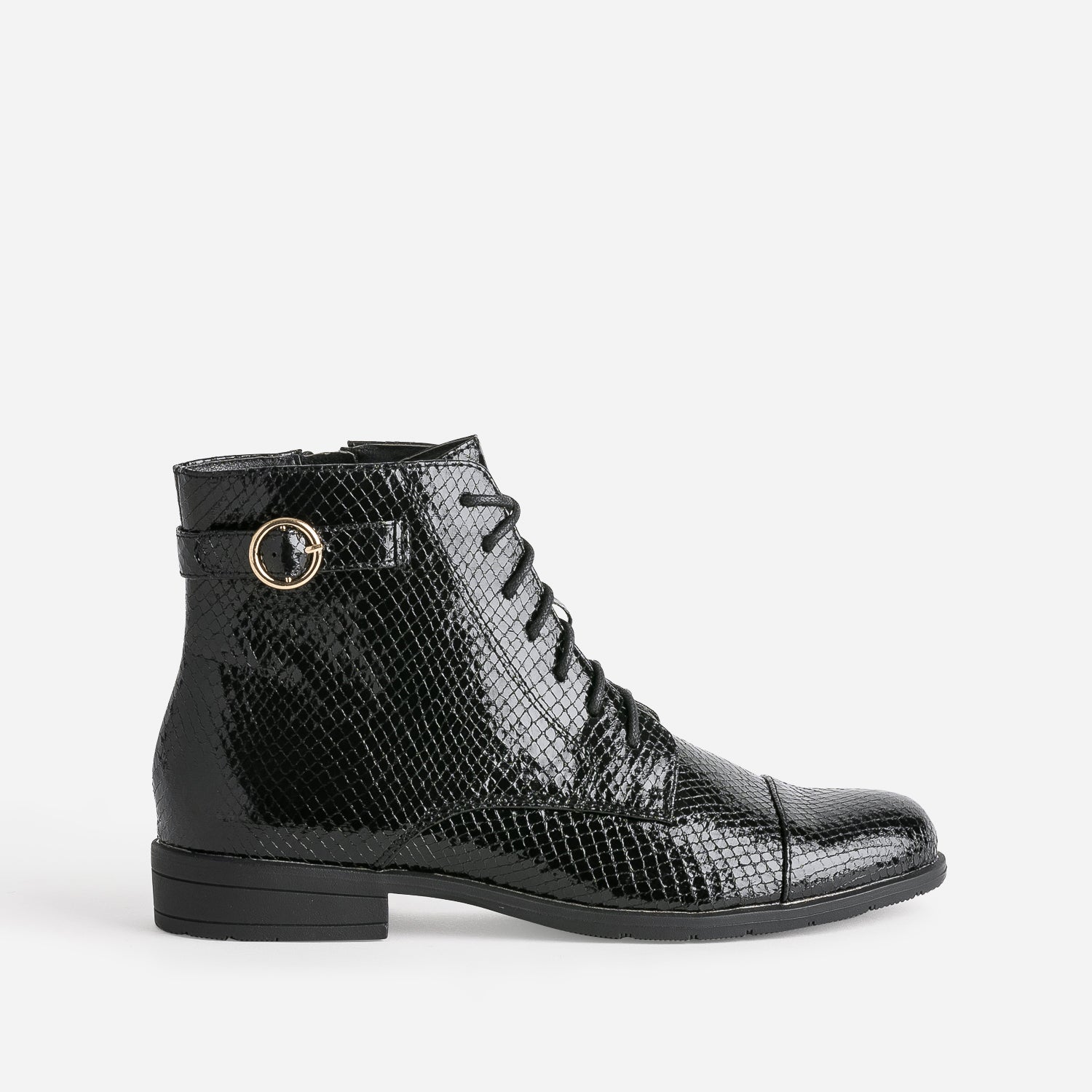 Bottine noire effet python Boots bottines Femme ERAM