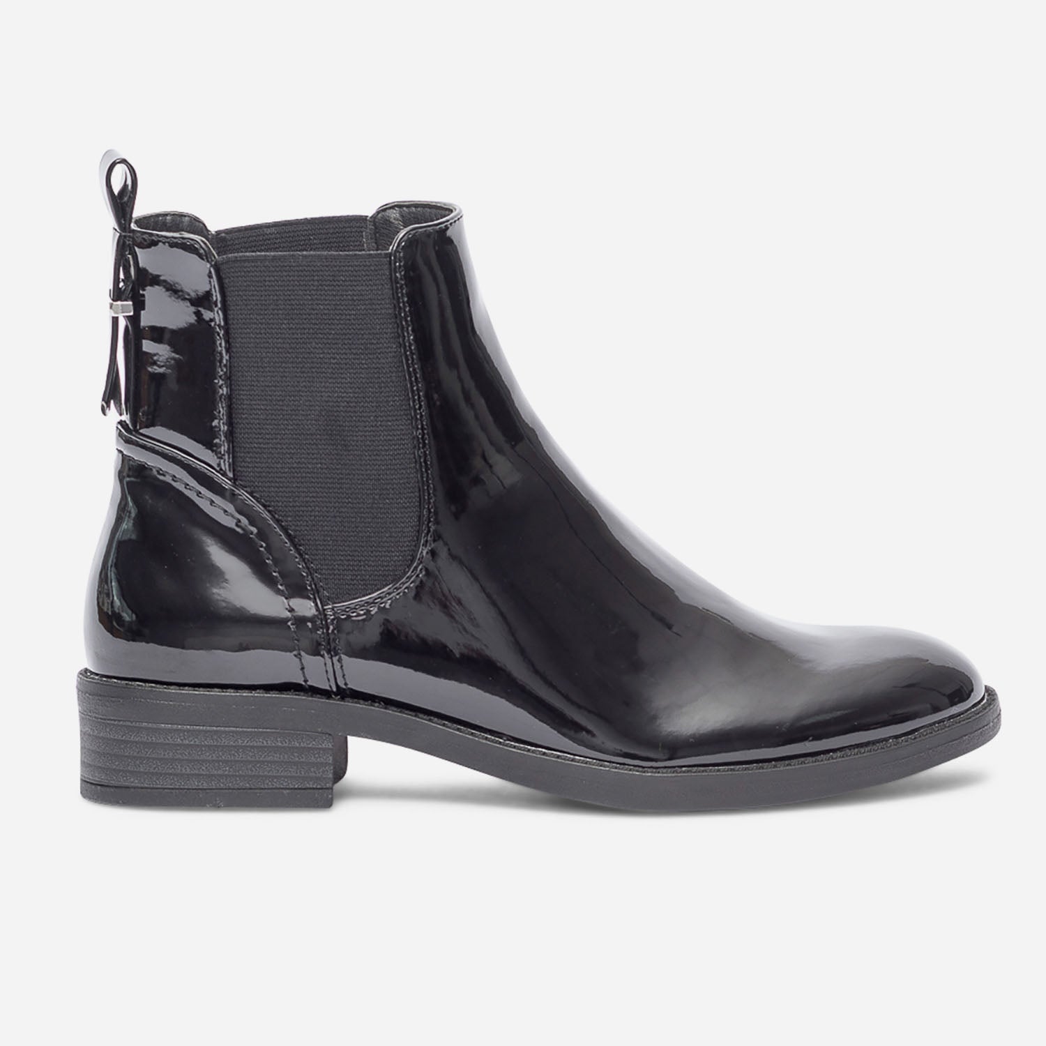 Chelsea boots noir verni Boots bottines Femme ERAM
