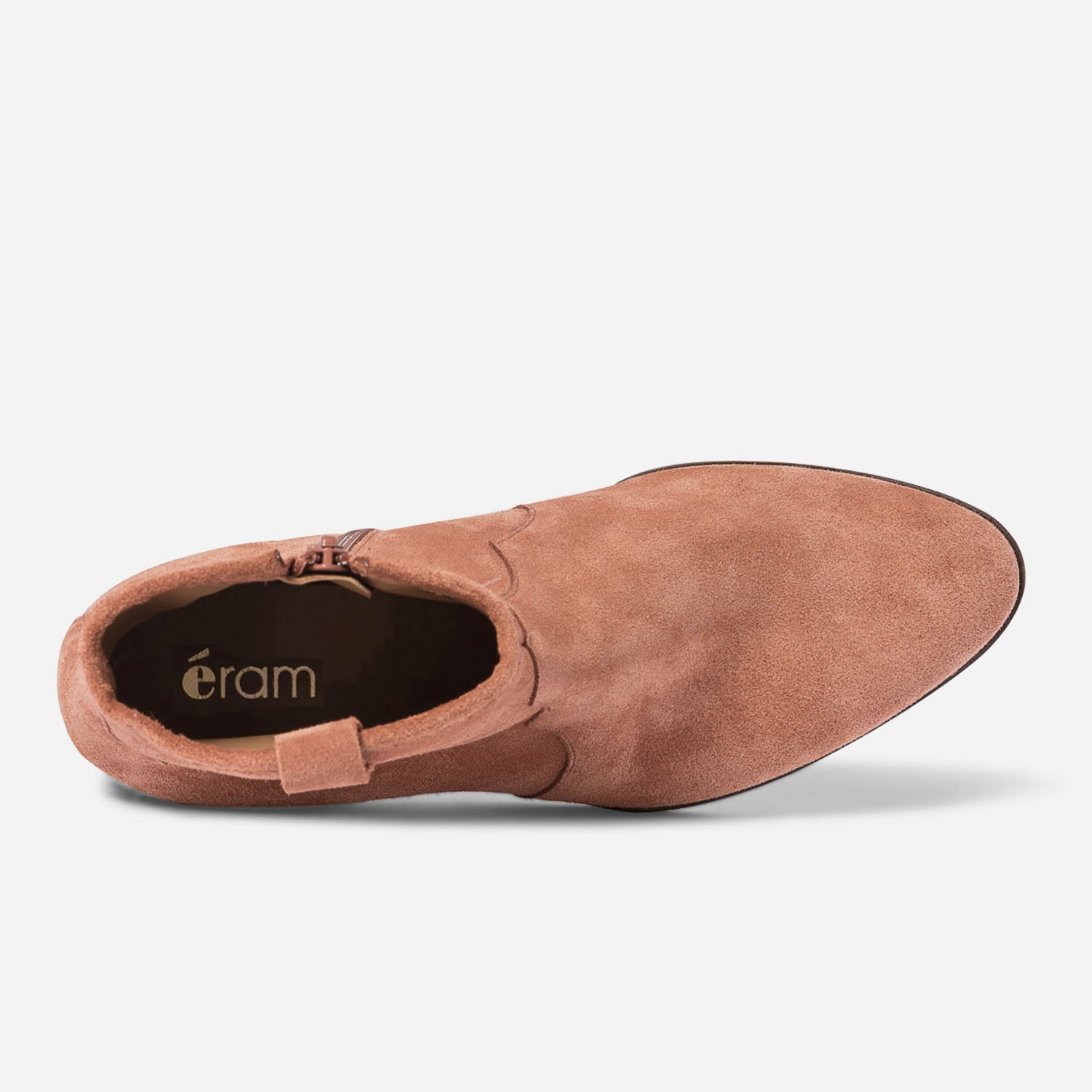 Boots corail en cuir velours Boots bottines Femme ERAM