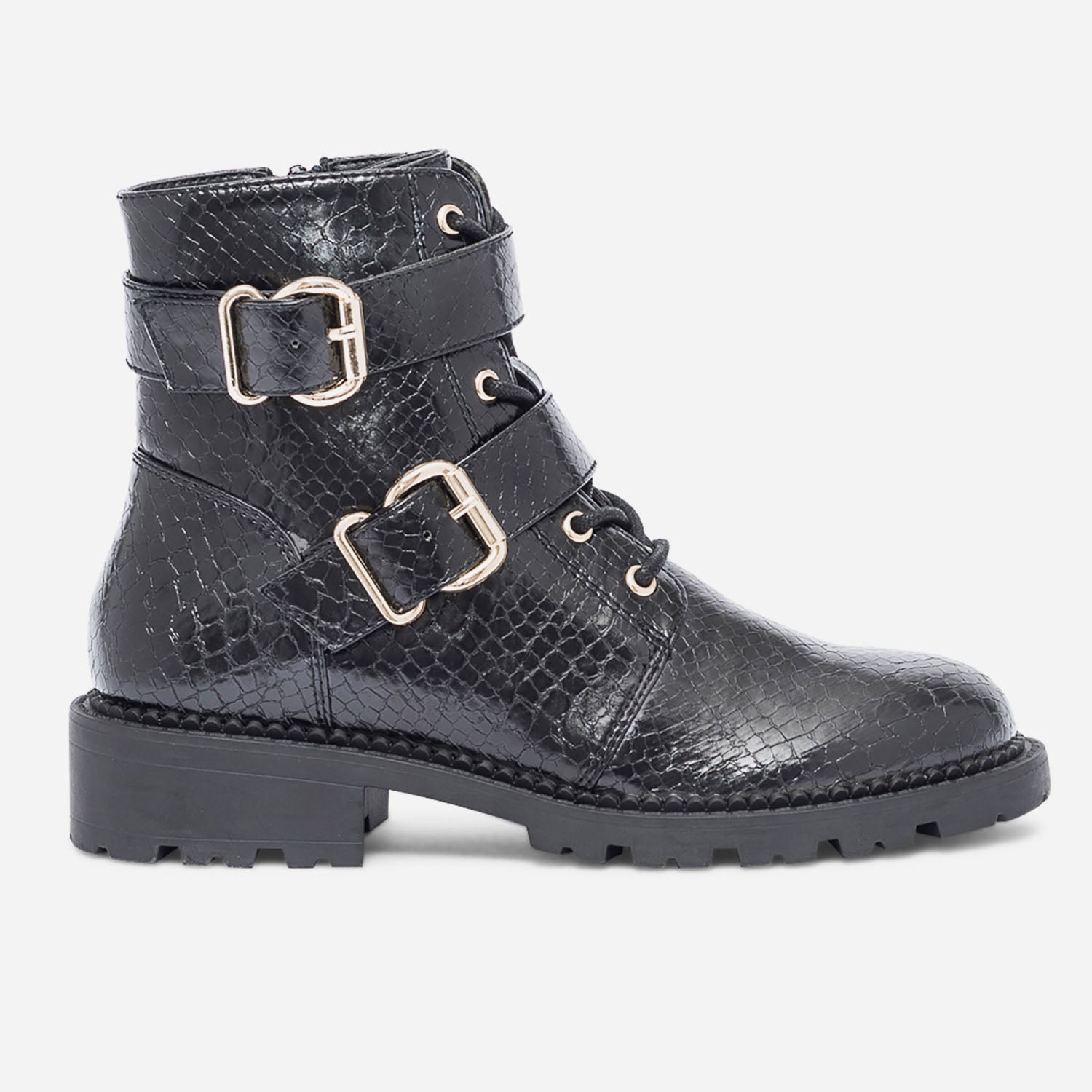 Boots lacet TEXTO noir effet python Boots bottines Femme ERAM