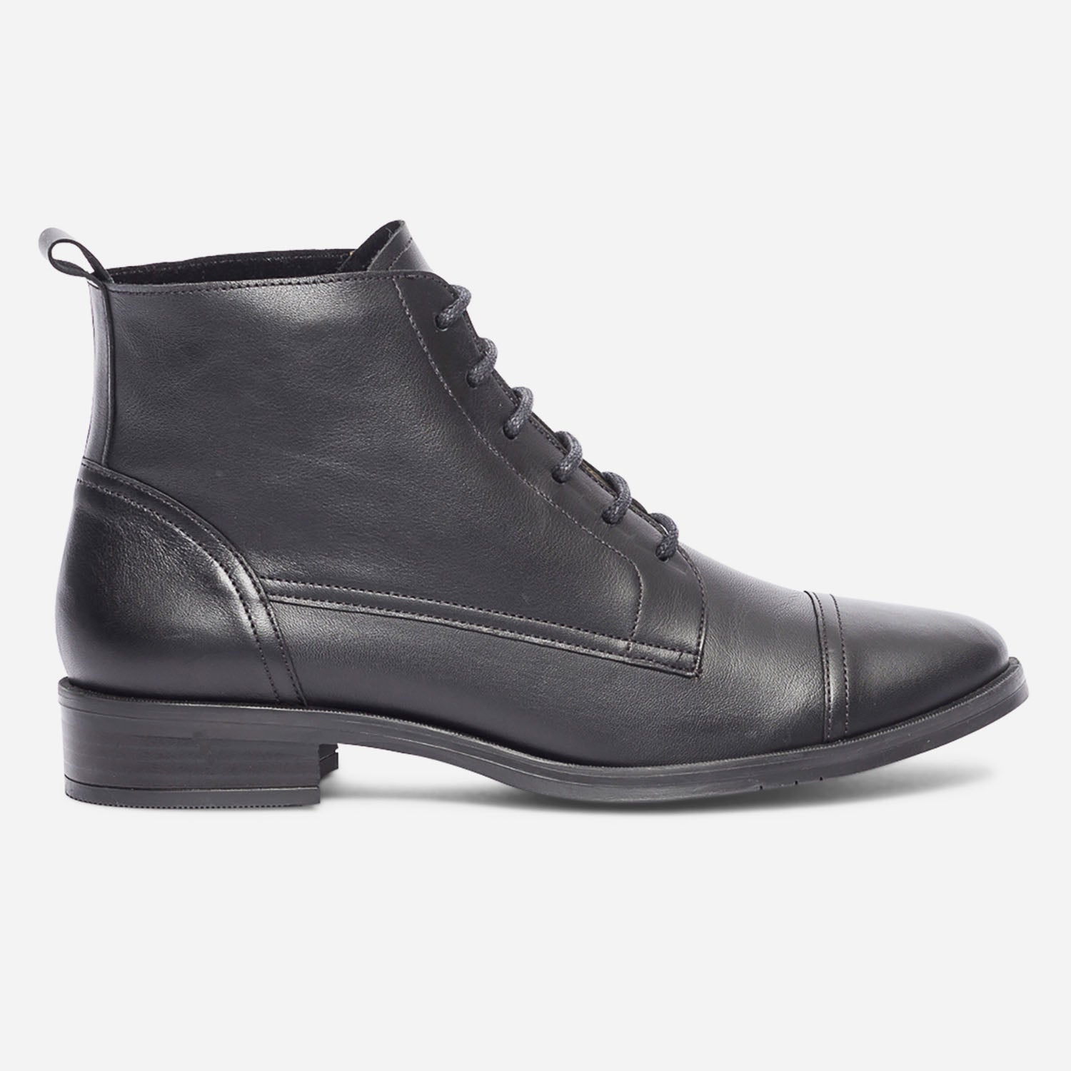 Bottine ERAM FLEX noire en cuir co con u