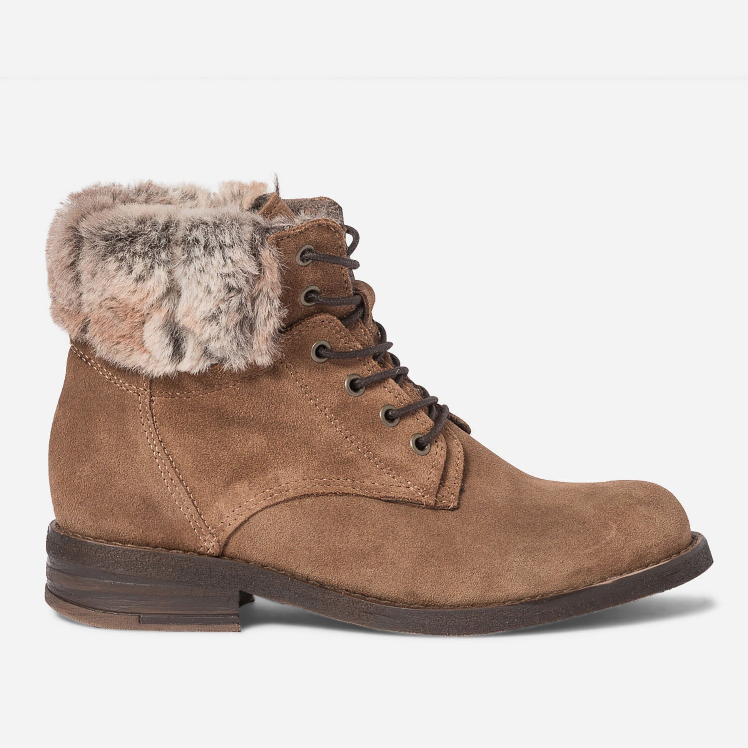 Bottes fourrées en cuir pour femme on sale