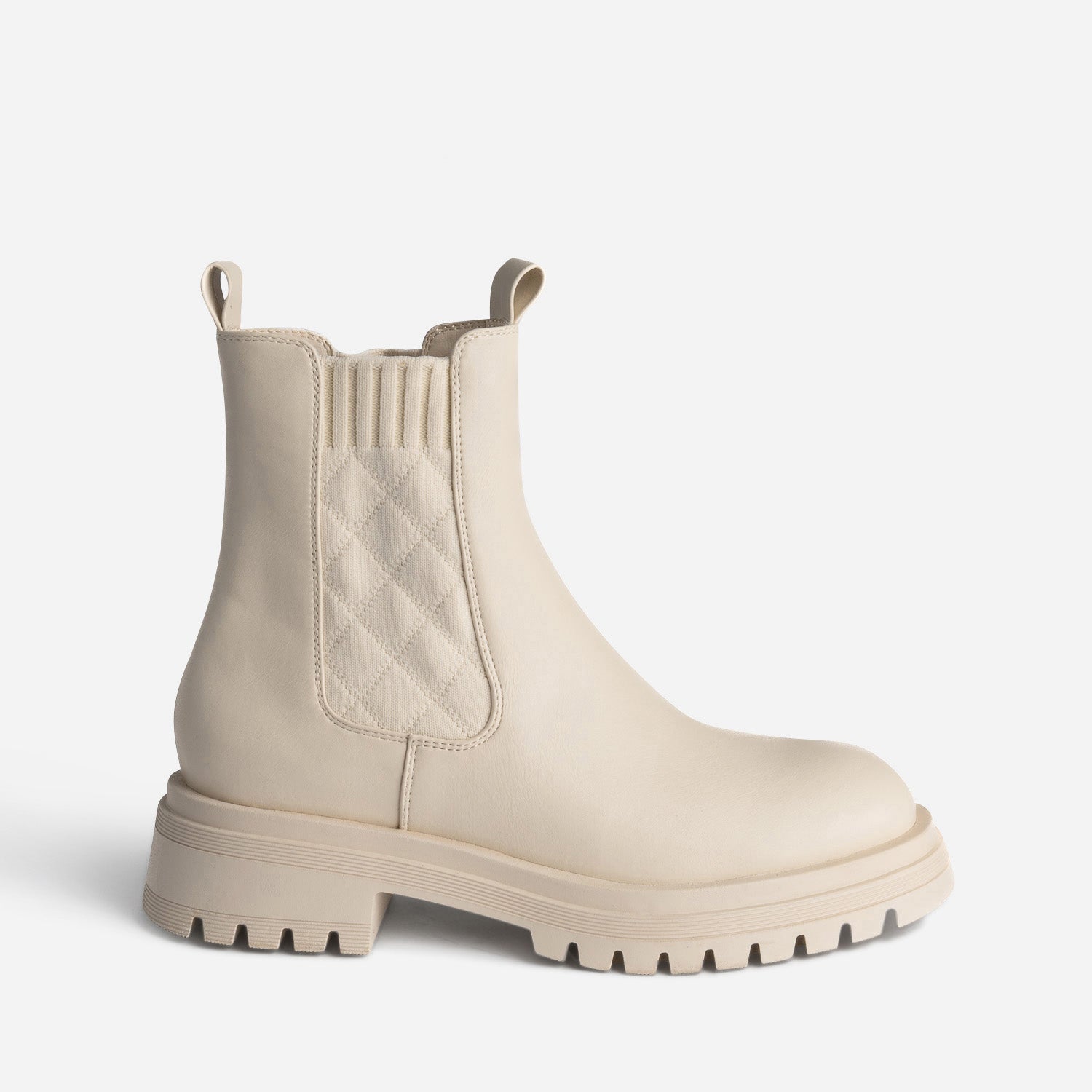 Cheslea boots TEXTO ecru eco concu