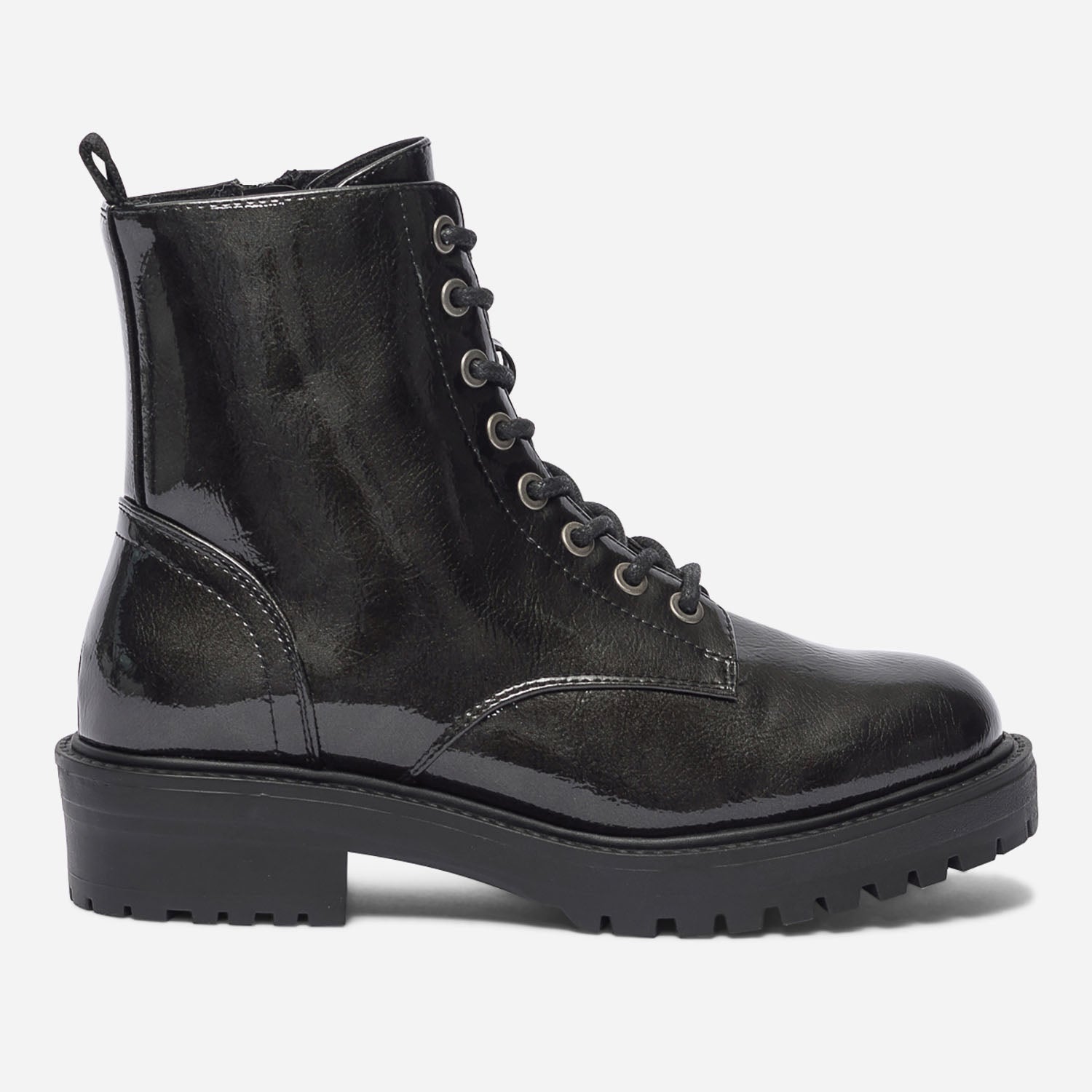 Bottine TEXTO grise vernie semelle crant e Boots bottines