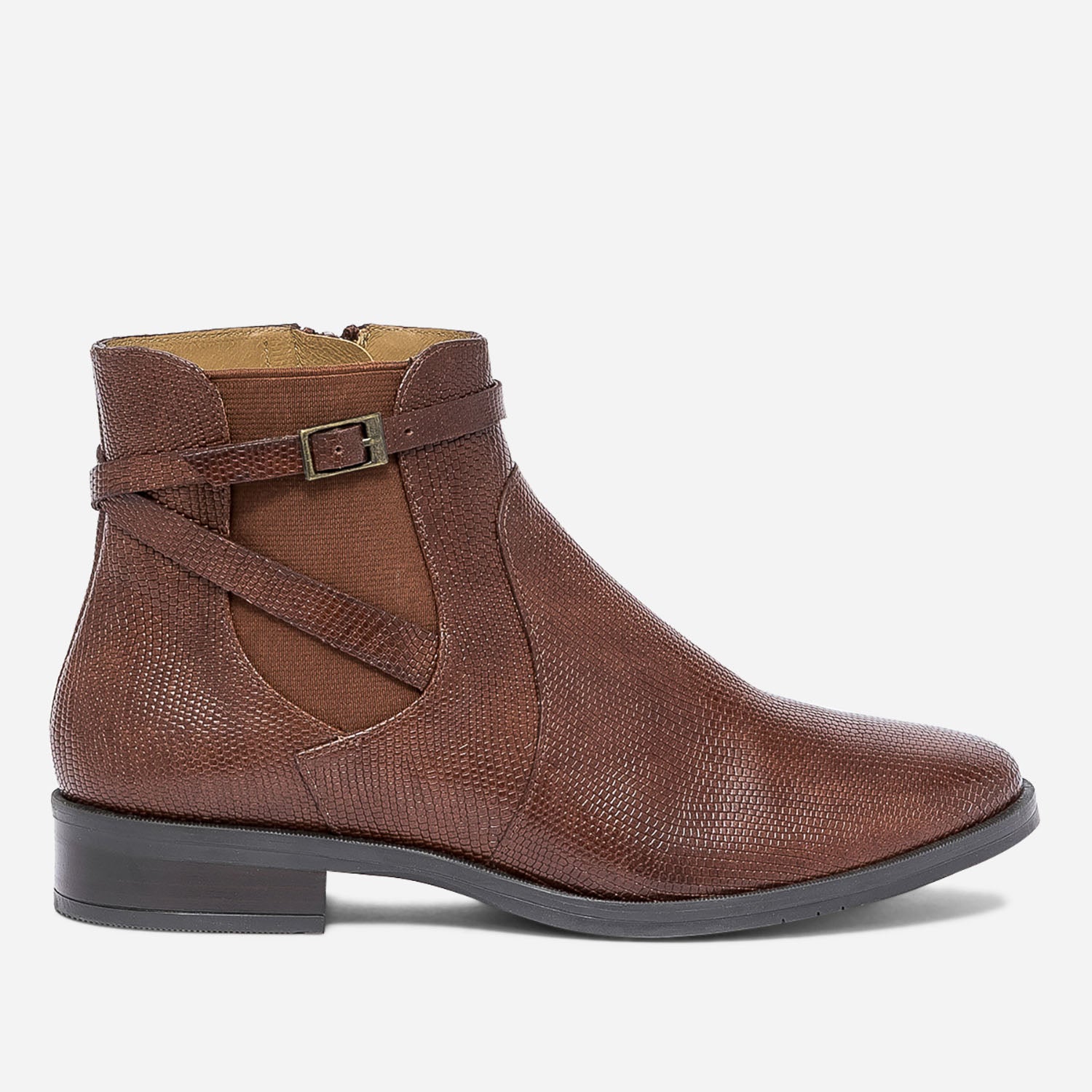 Chelsea boots ERAM FLEX cognac en cuir avec bride Boots