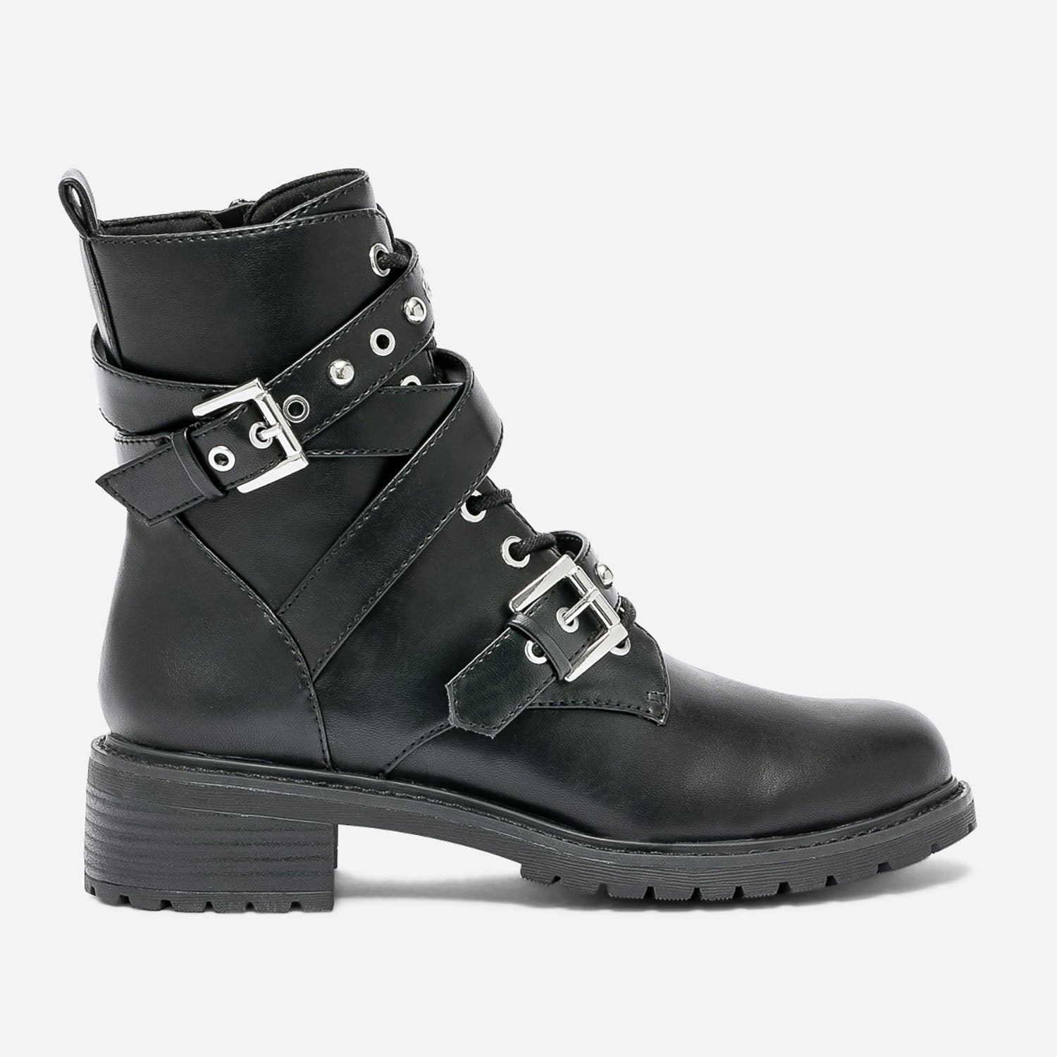 Boots noir cloutées sales