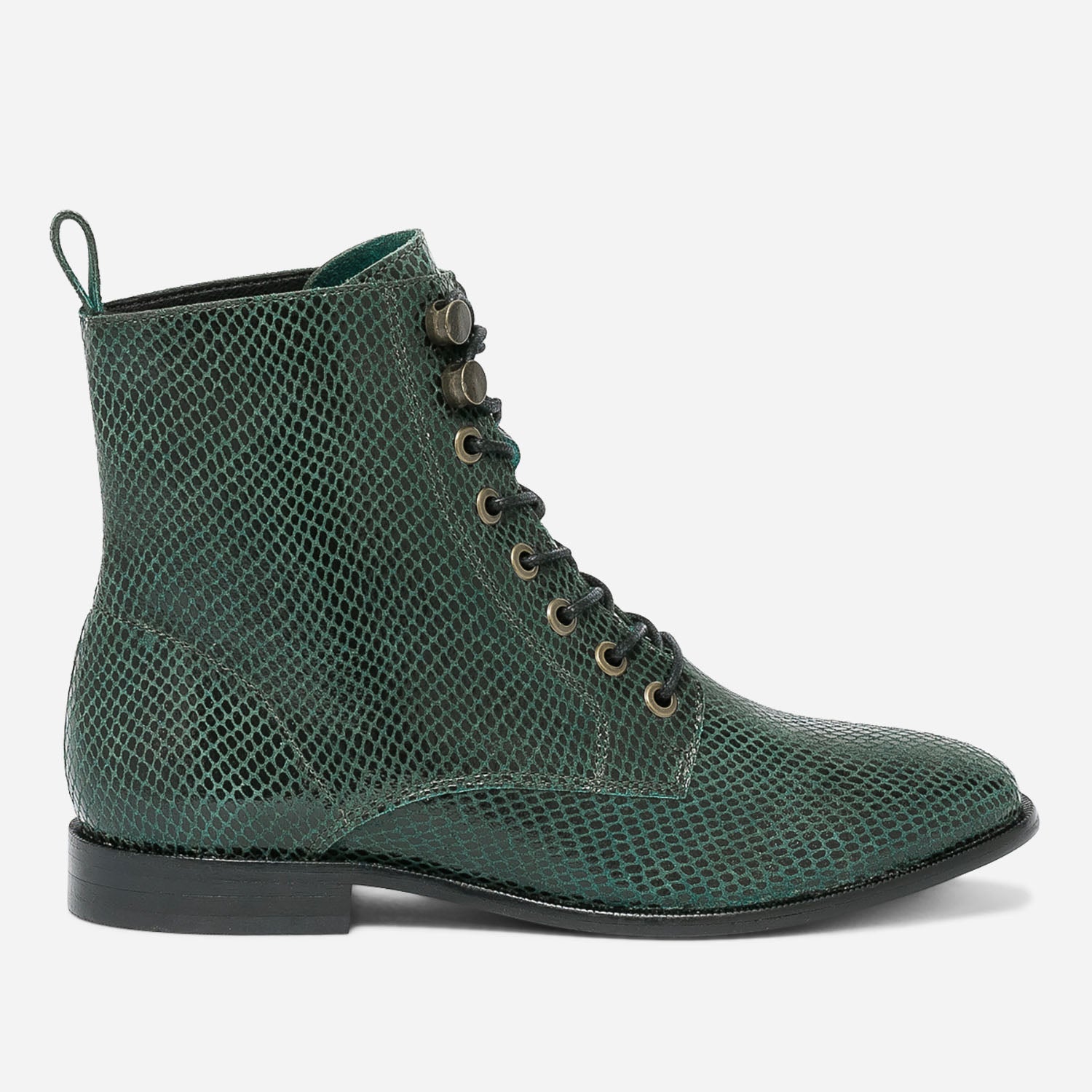 Bottines plates python hot sale