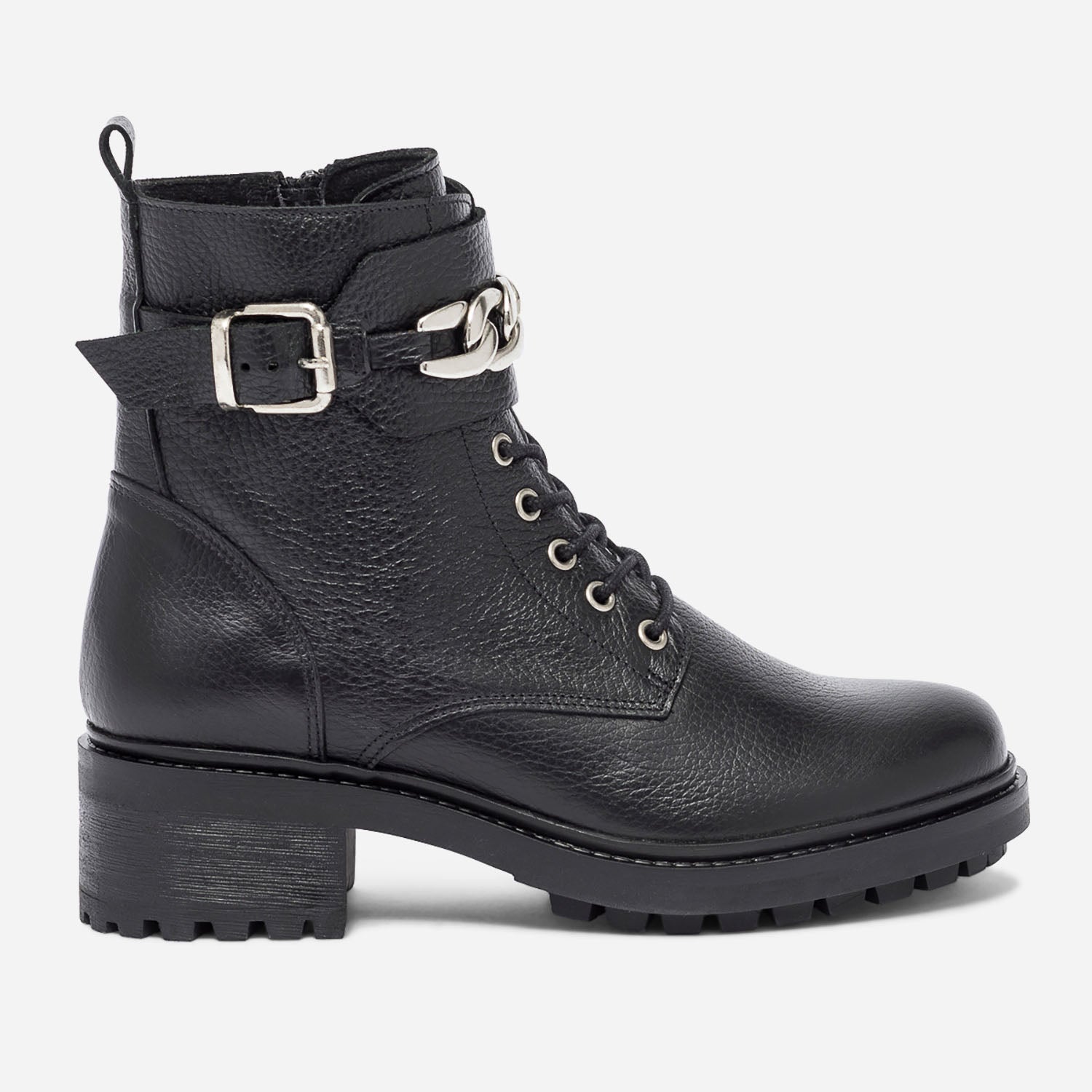 Bottines en cuir avec sale bride