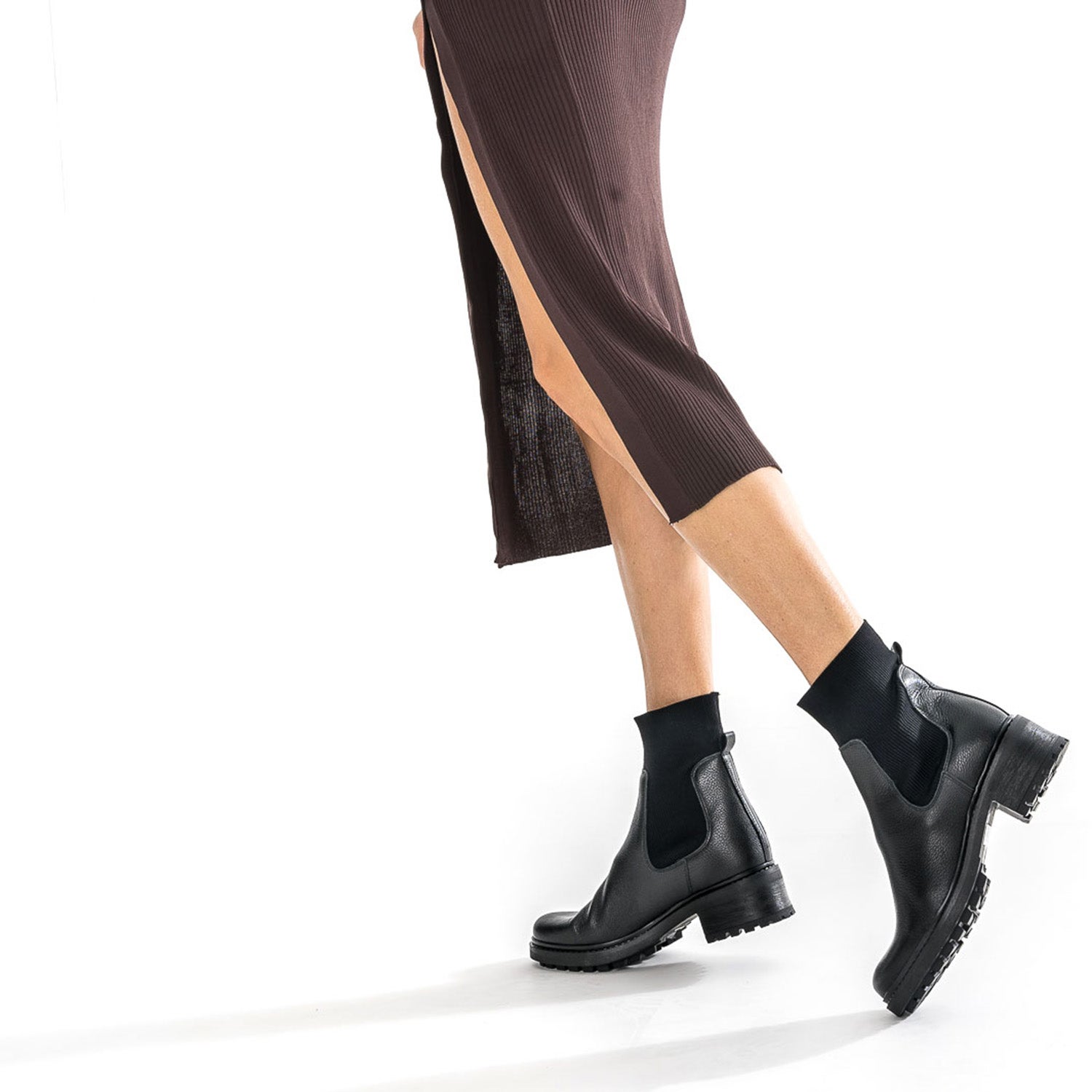 Boots talon cranté outlet