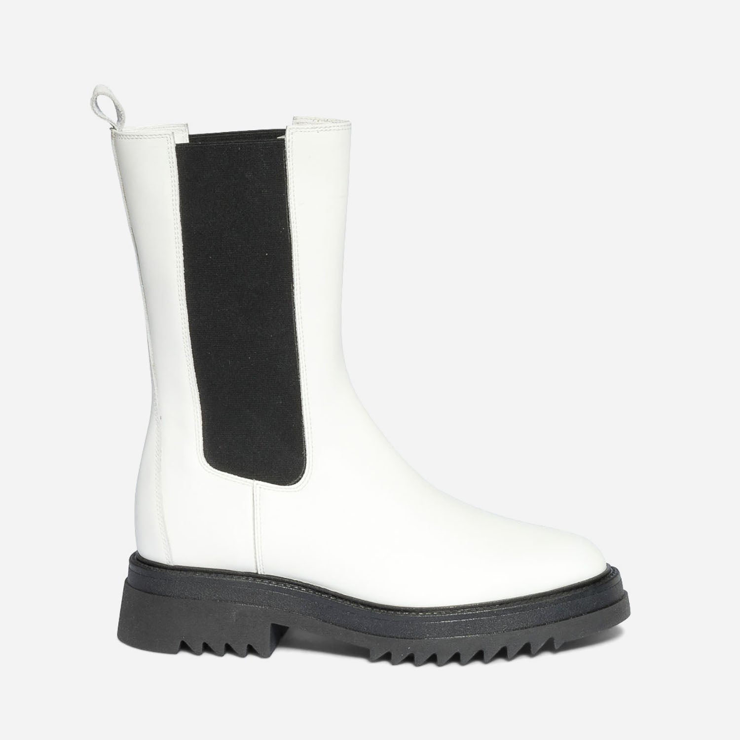 Bottine cheap blanche cuir