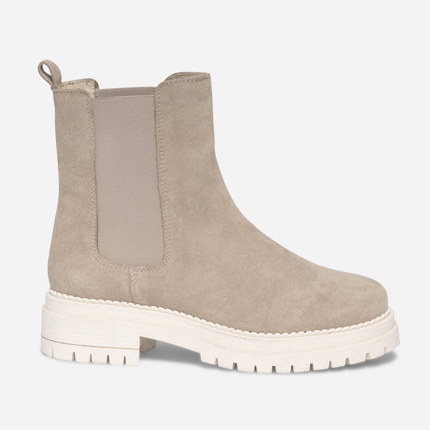 Chelsea boots TEXTO beige en cuir velours Boots bottines Femme