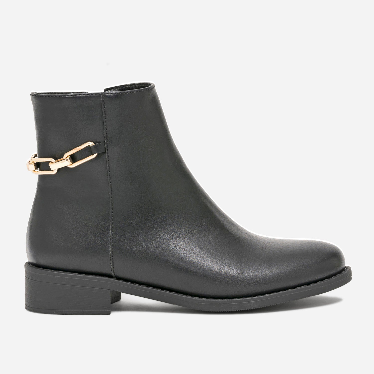 Bottines noires discount et dorées