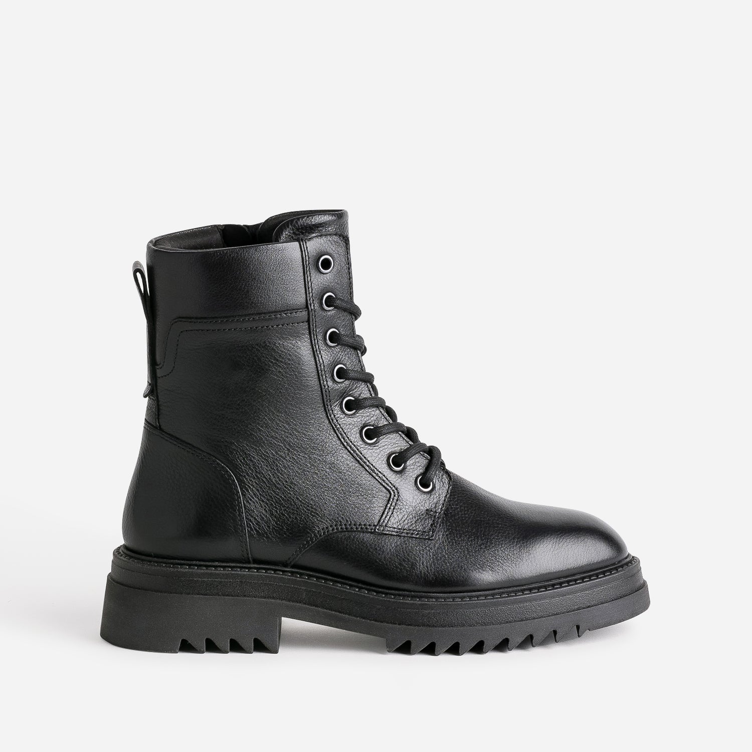 Boots a lacet TEXTO noir en cuir Boots bottines Femme ERAM