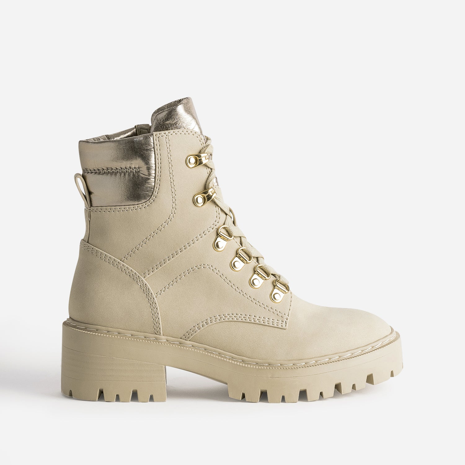 Boots lacet TEXTO beige col m tallis