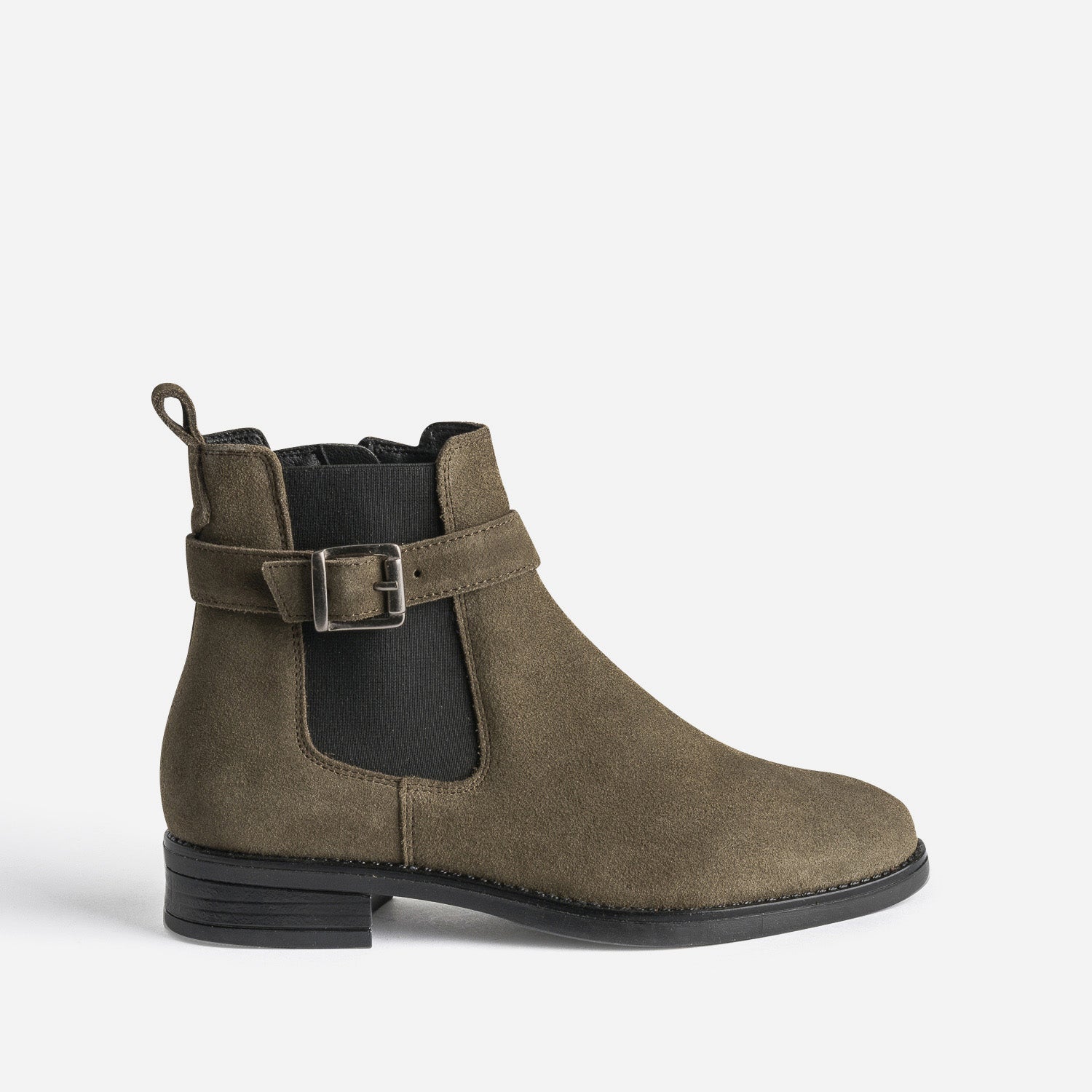Chaussure femme kaki en discount cuir