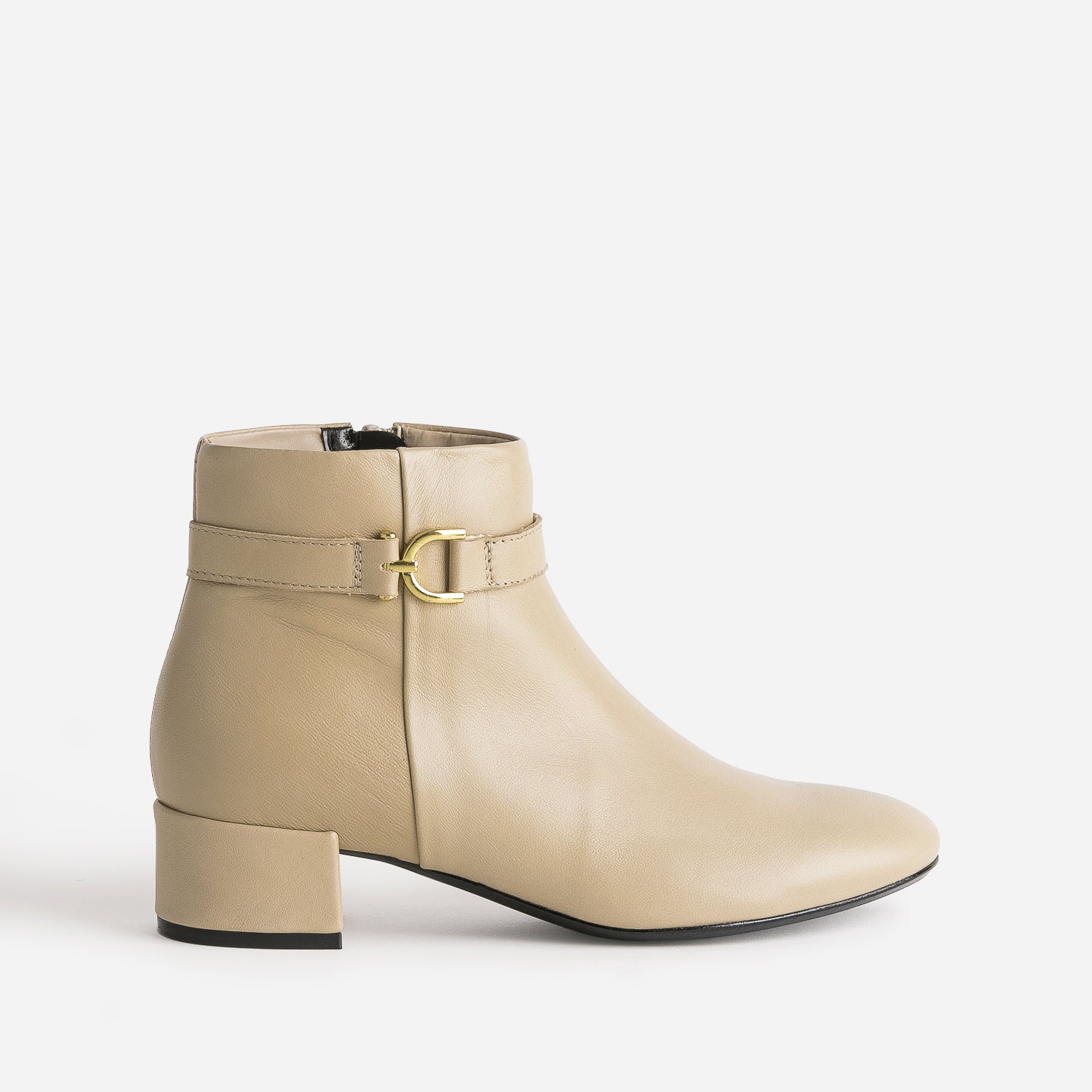Boots cuir beige femme shop