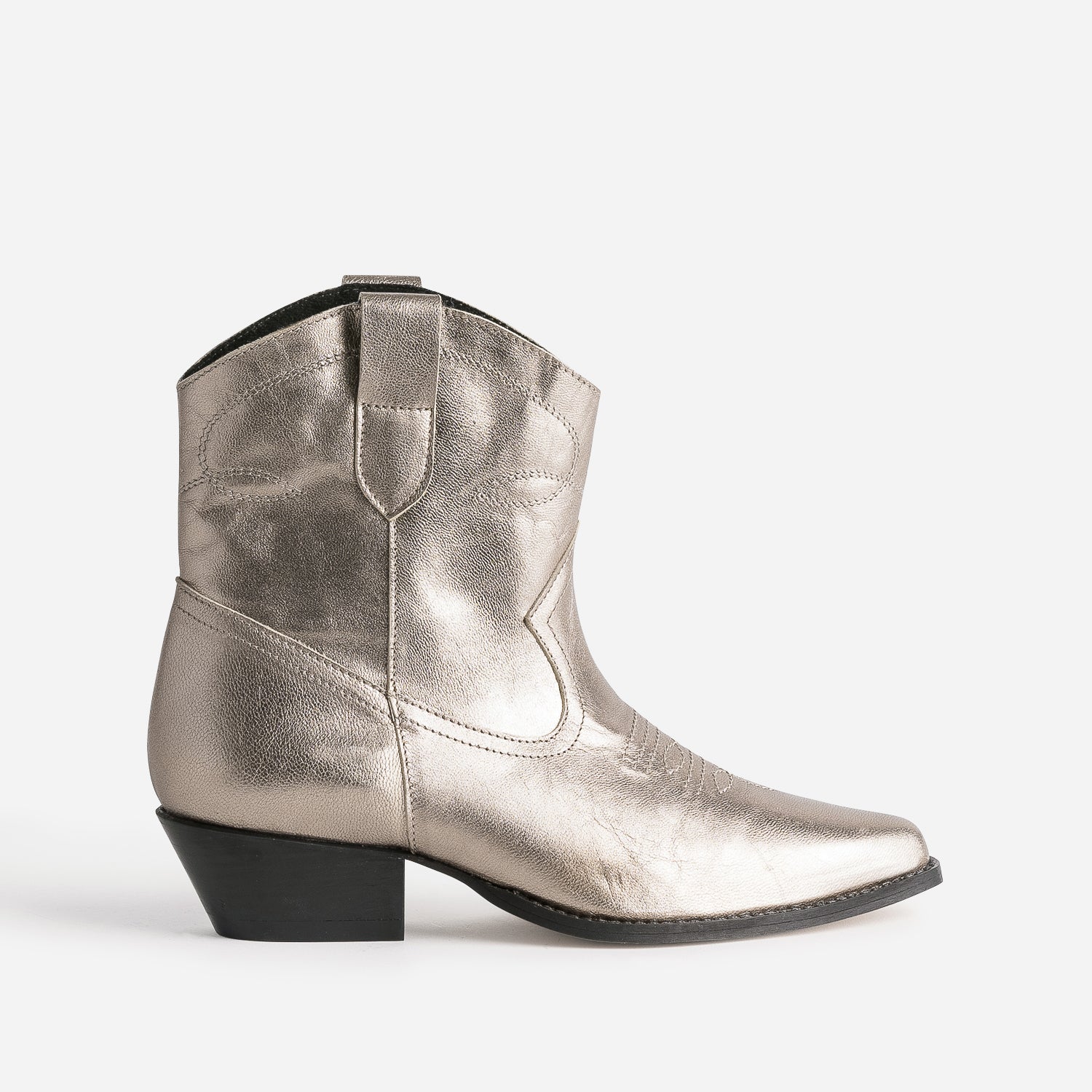 Boots western TEXTO dore en cuir